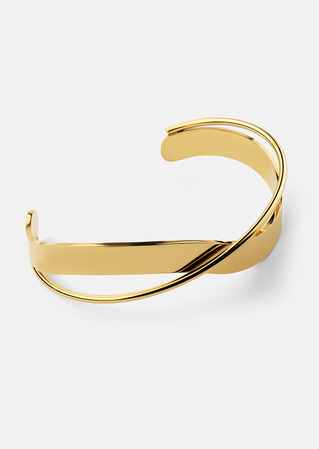 Pulsera Twist Cuff - 18k Chapada en oro