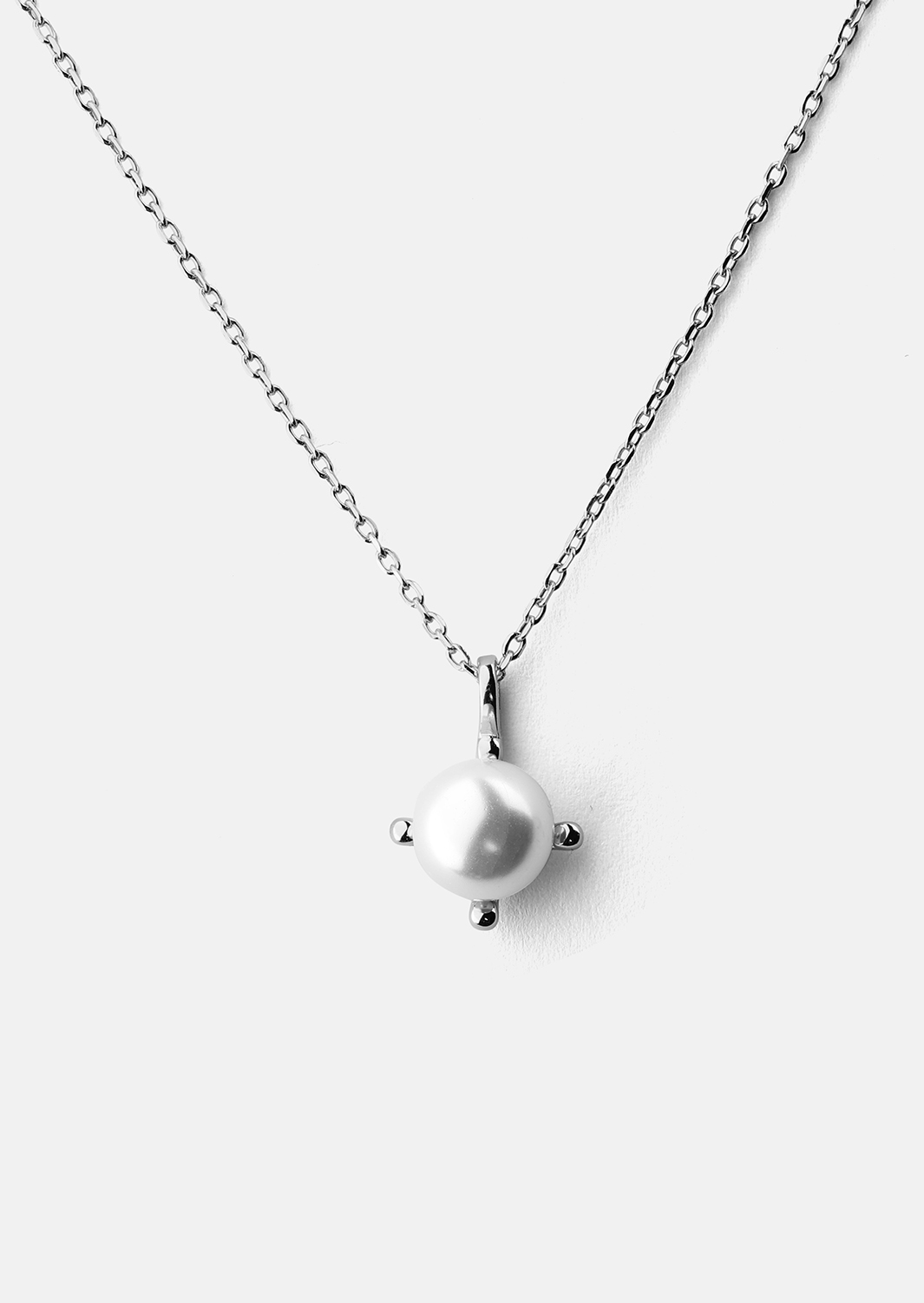 Collar North Pearl - Chapado en plata