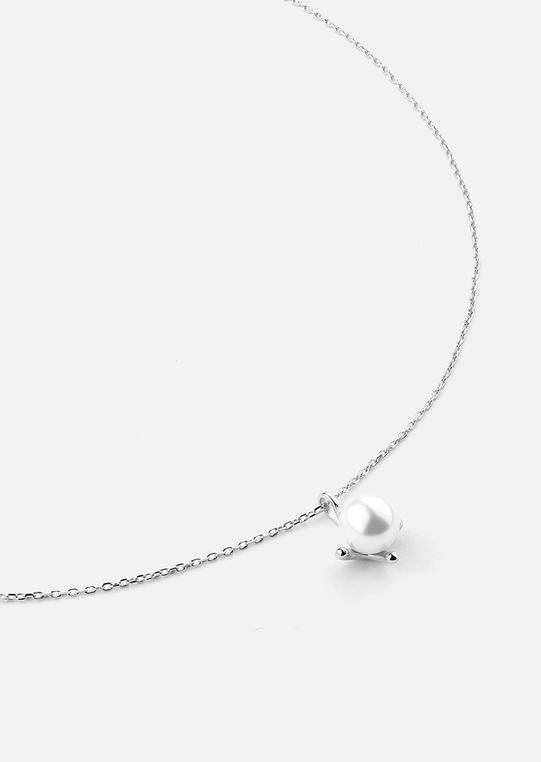 Collar North Pearl - Chapado en plata
