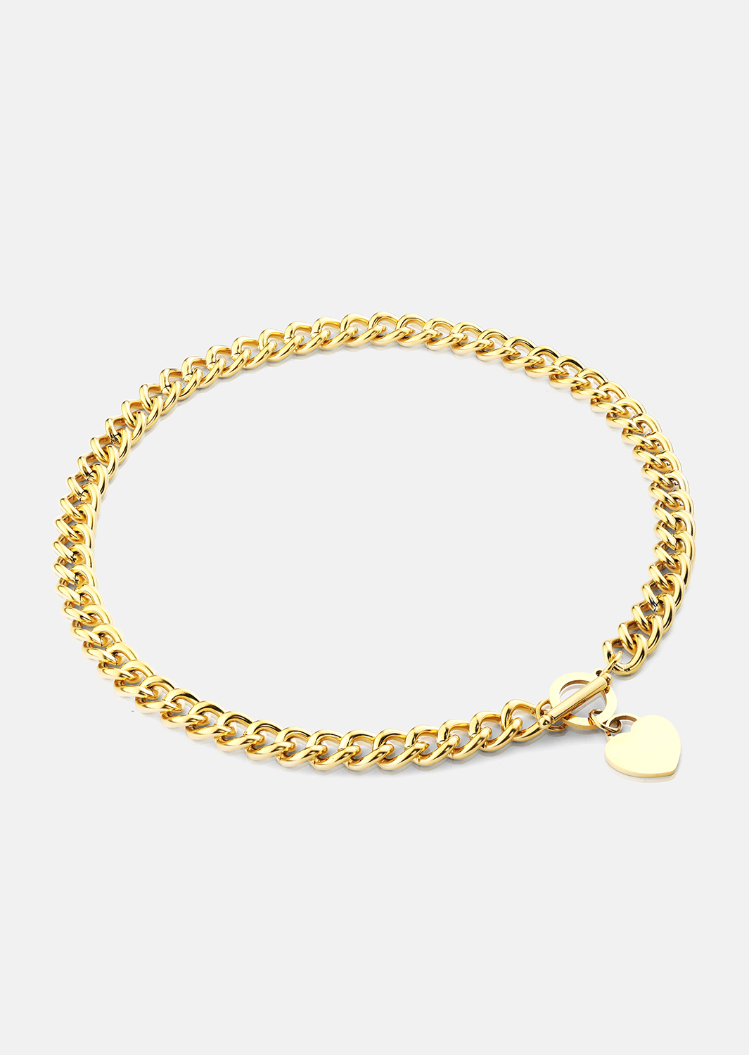 Luxe Circle Charm Necklace - 18k Chapado en oro