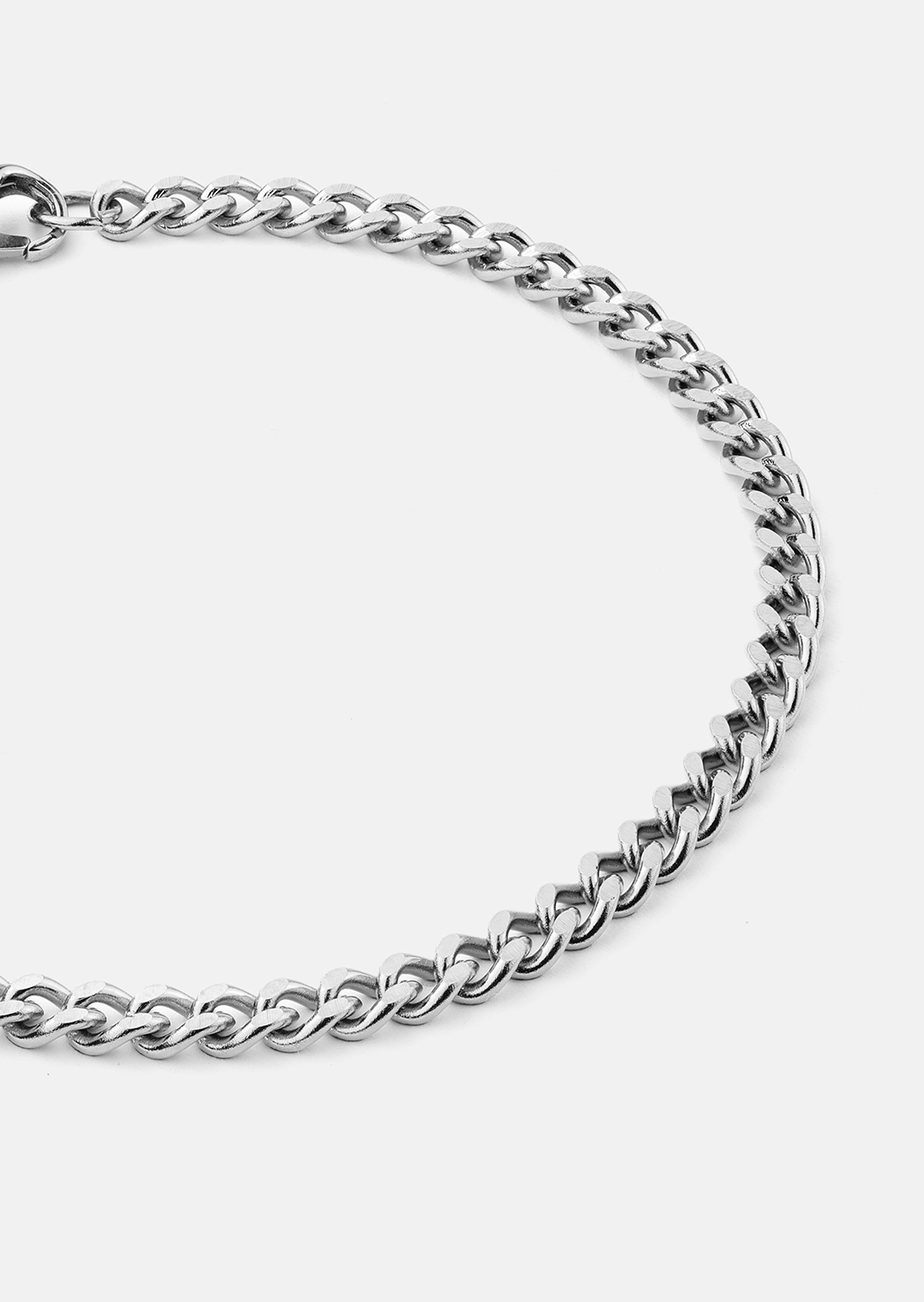 Silver Link Chain Bracelet - Chapada en plata