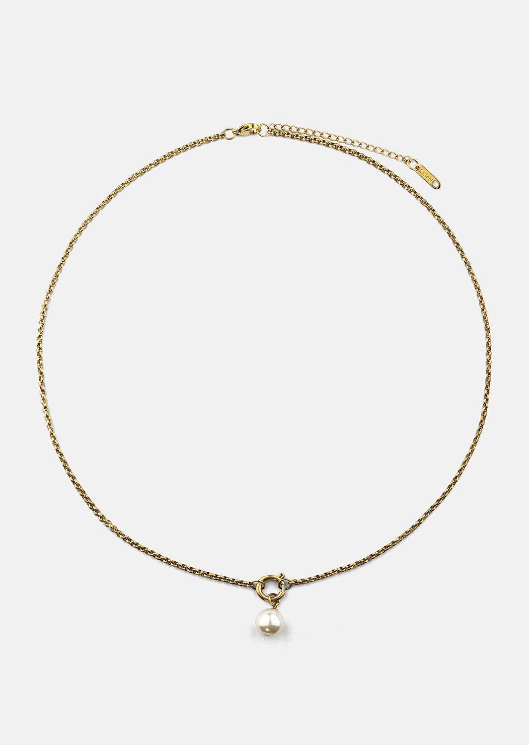 Collar Opal Circle Necklace - 18k Chapado en oro