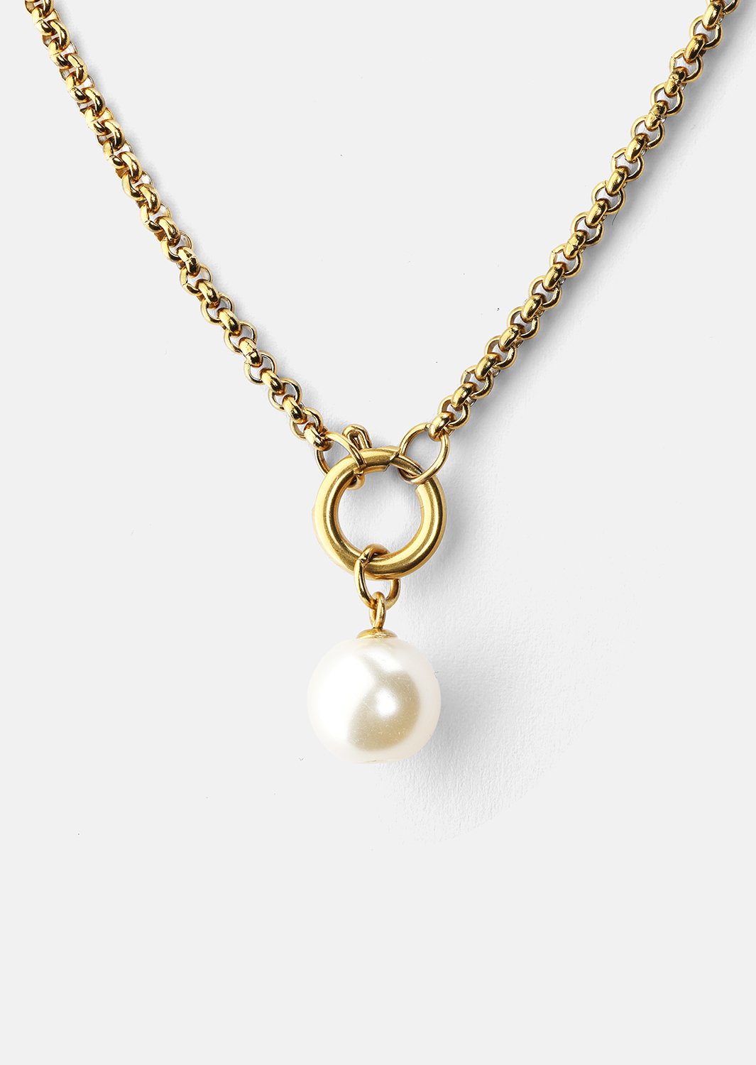 Collar Opal Circle Necklace - 18k Chapado en oro