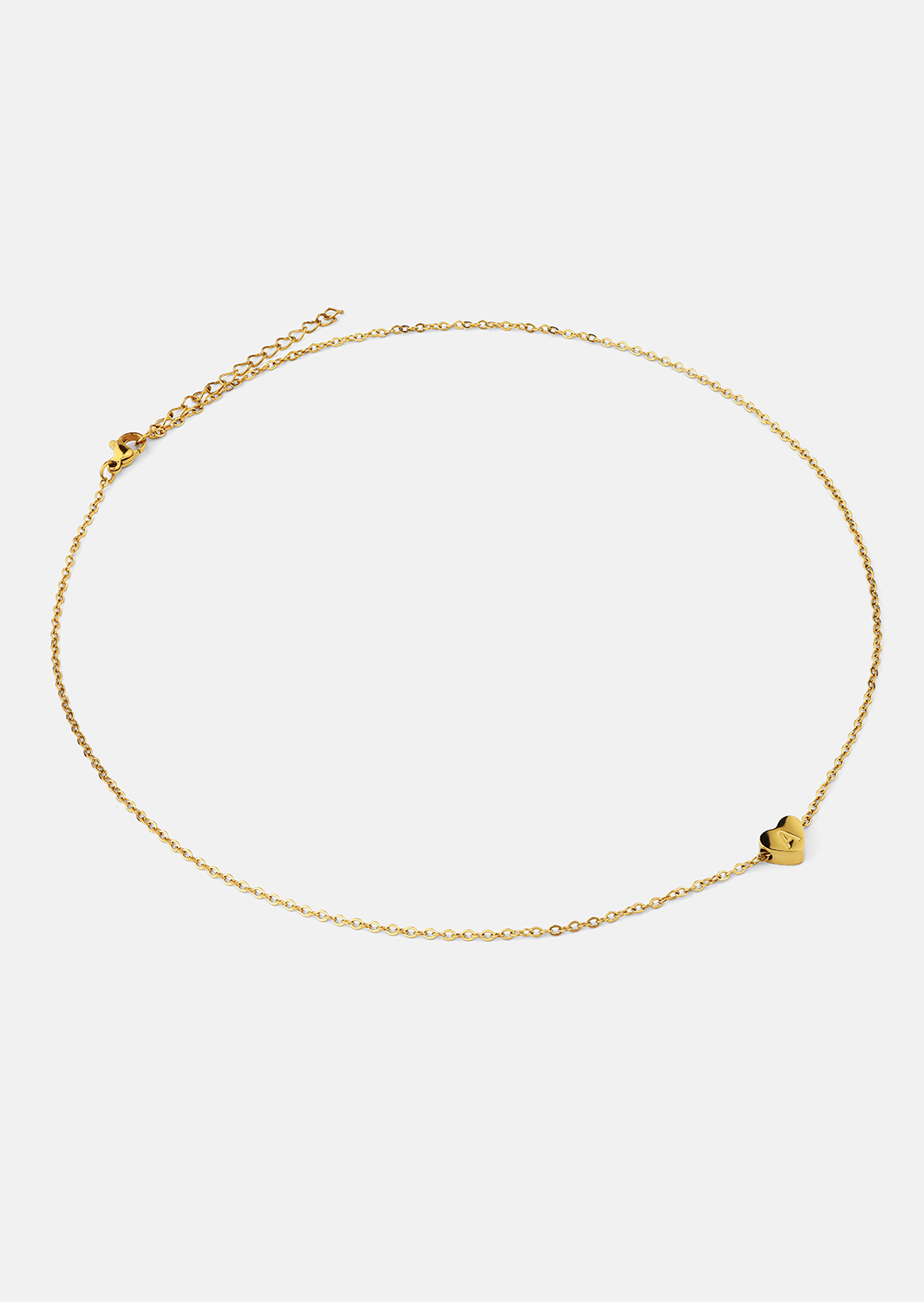Collar Heart Letter A-N - 18k Chapado en oro