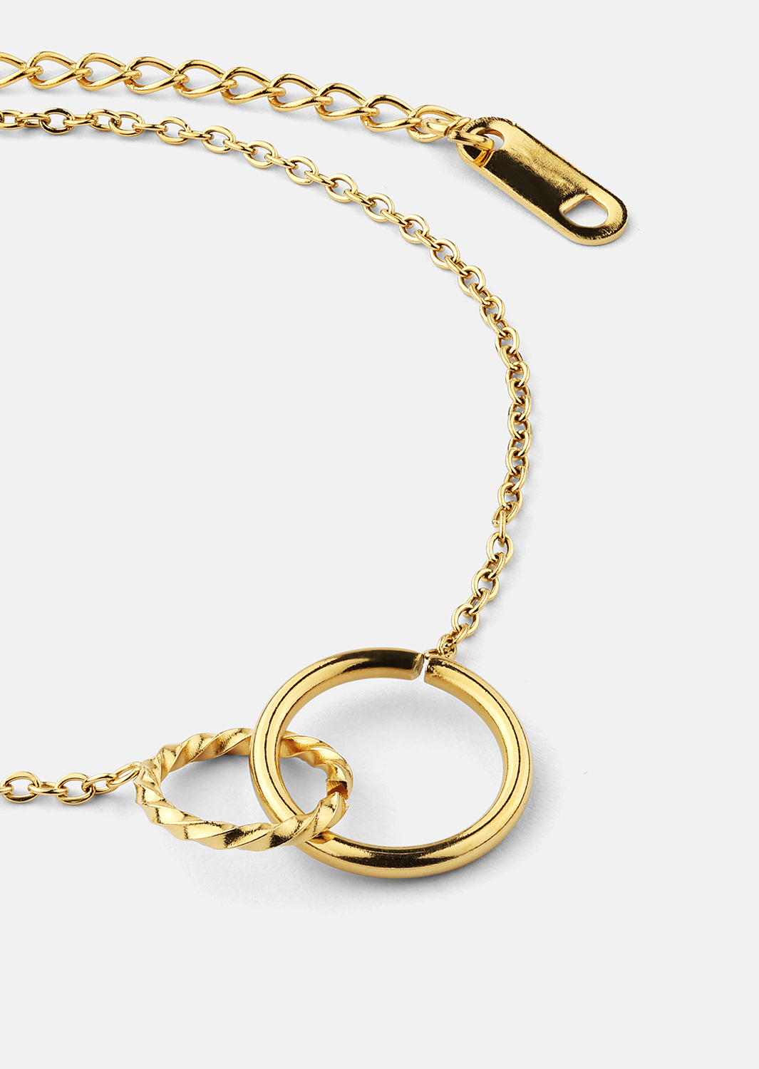 Pulsera Duo Rings - 18k Chapada en oro