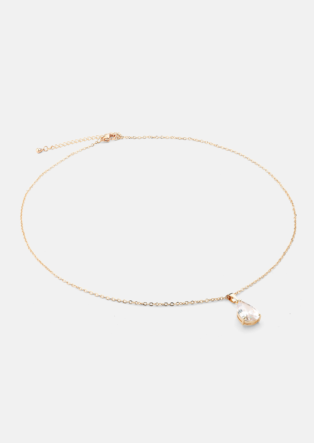 Collar Luna Teardrop - Rose Chapado en oro