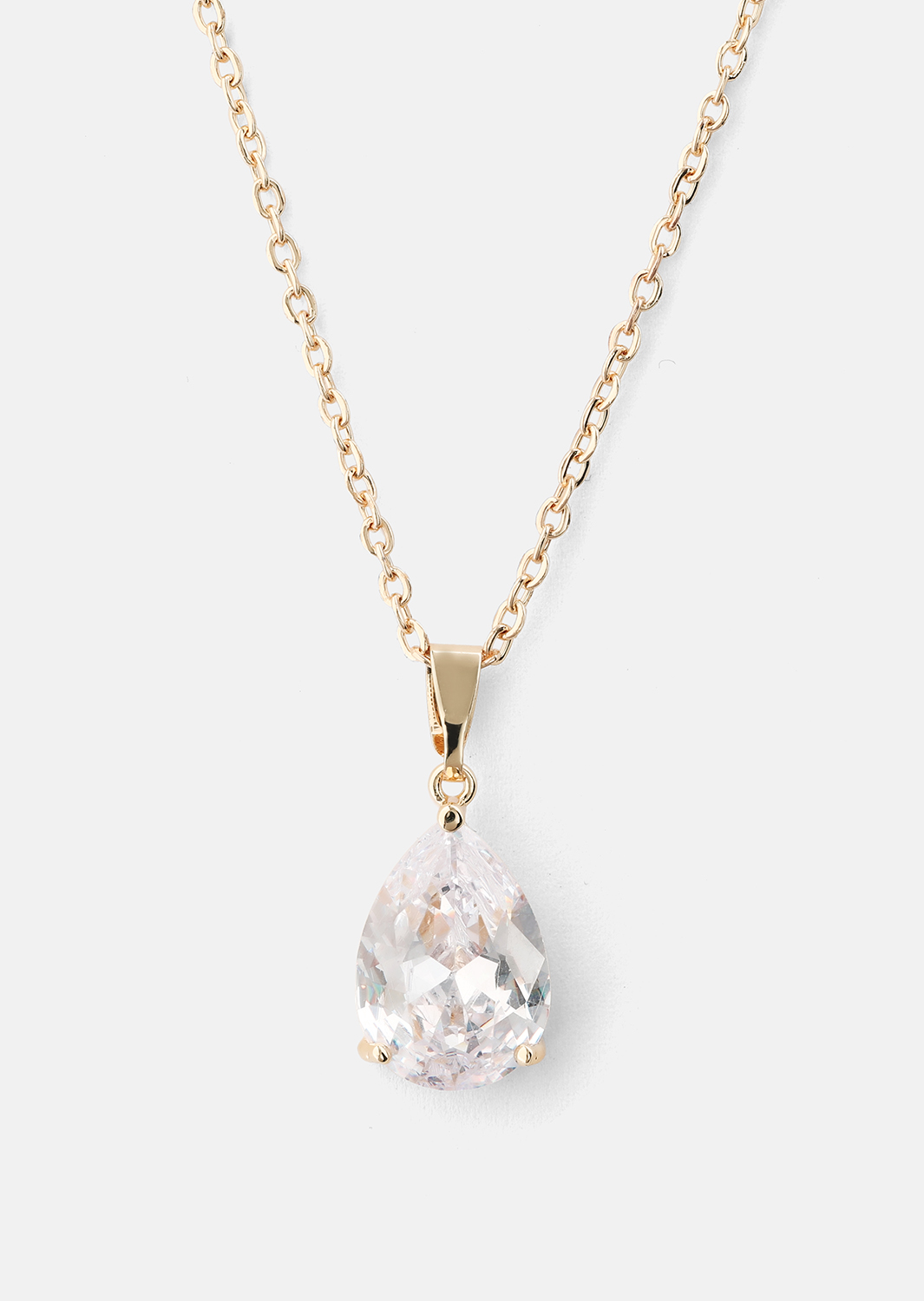 Collar Luna Teardrop - Rose Chapado en oro