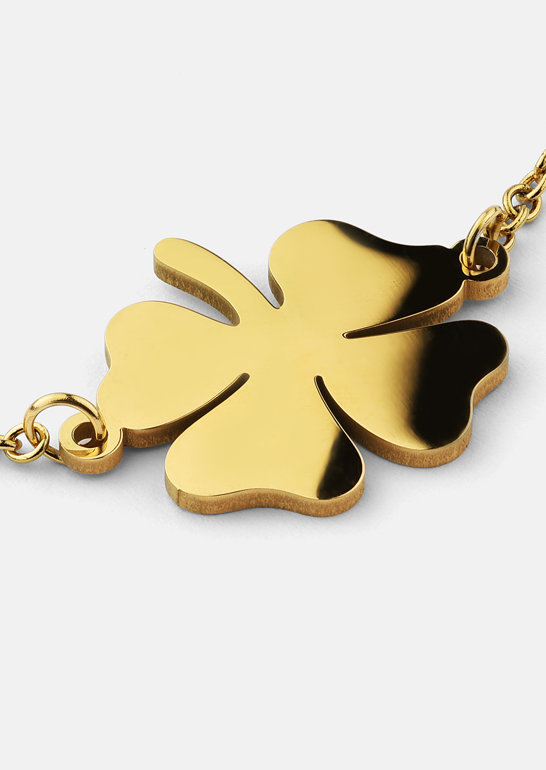 Pulsera Trébol de Cuatro Hojas – 18k Chapada en oro