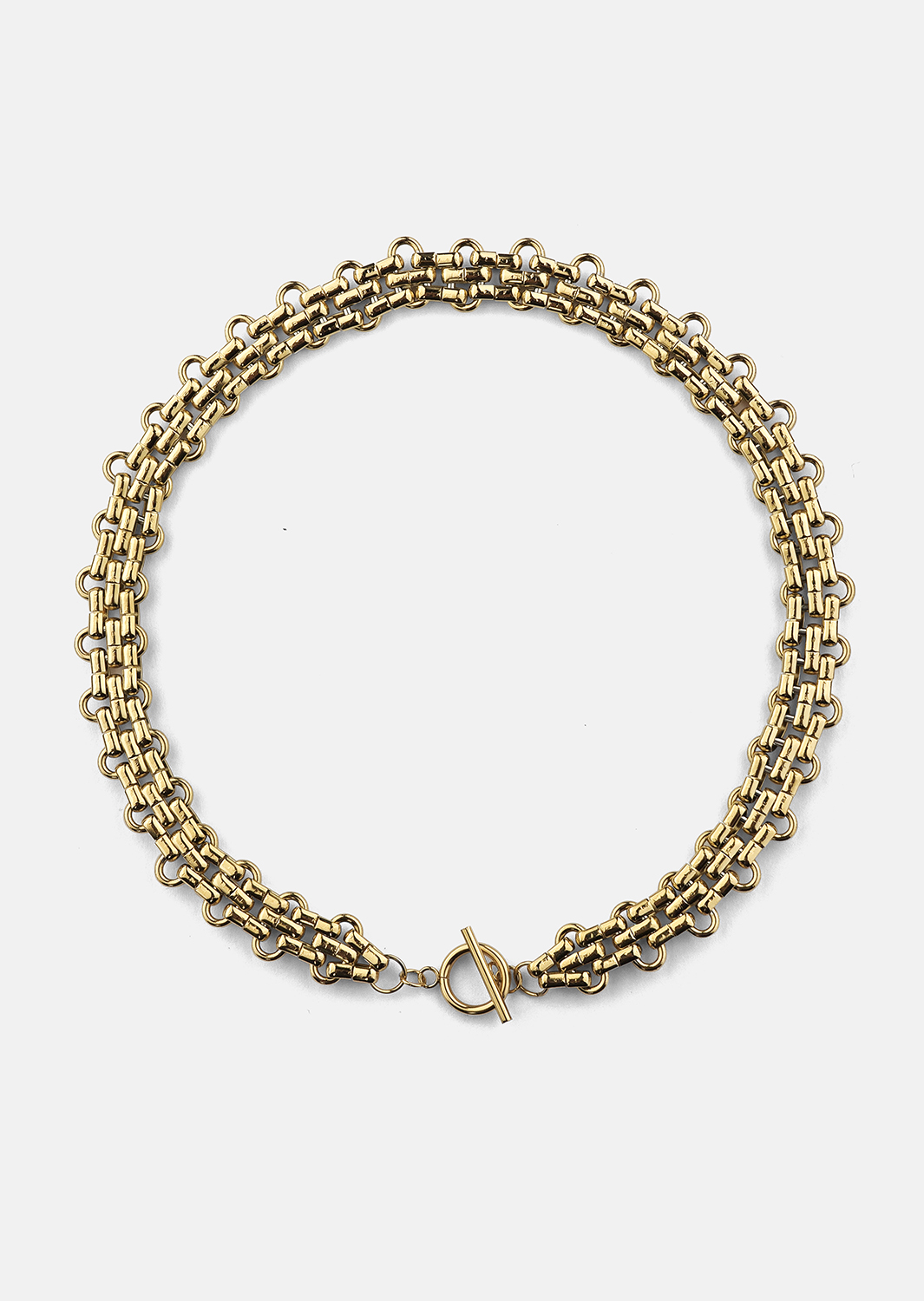 Collar Bold Weave - 18k Chapado en oro