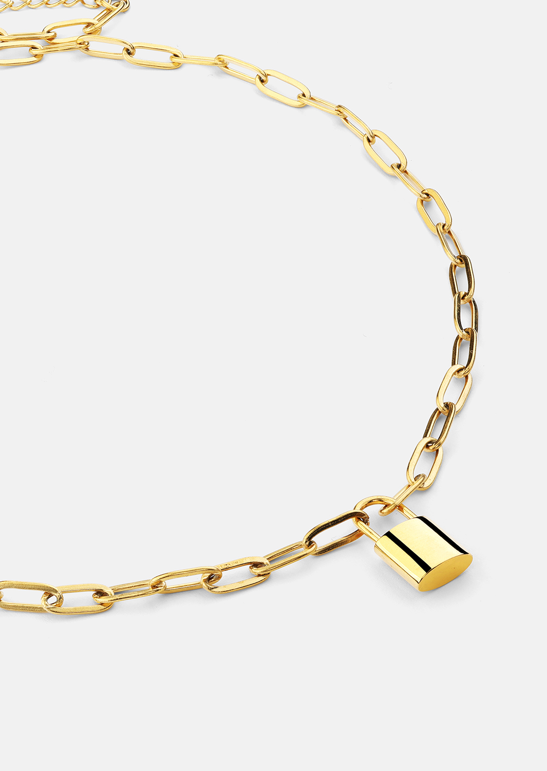 Collar Golden Lock – 18k Chapado en oro