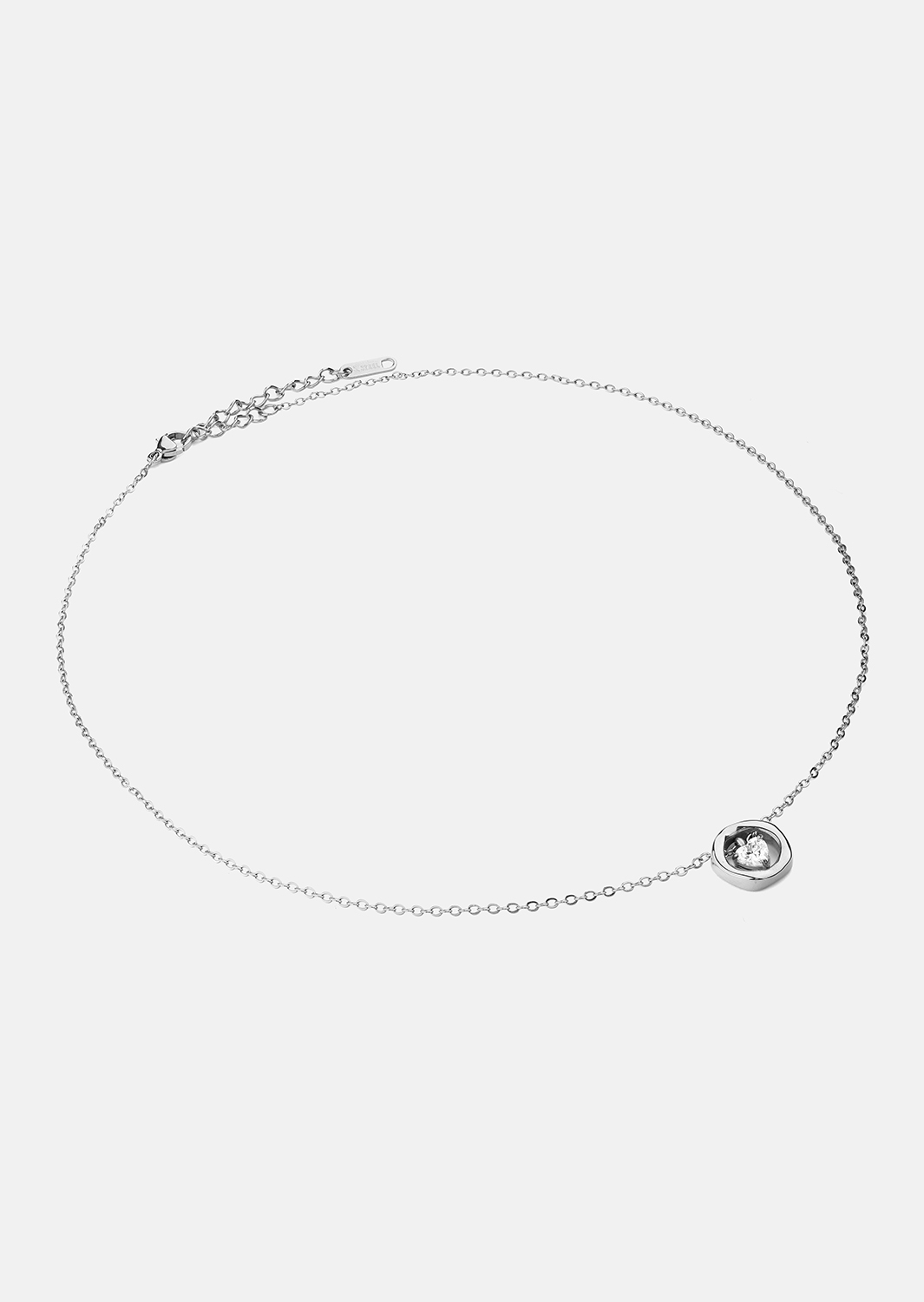 Collar Silver Heart – Chapado en plata
