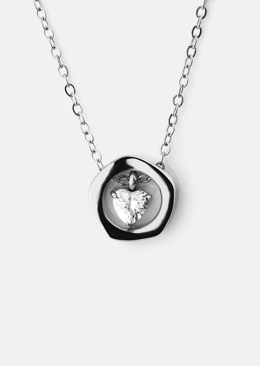 Collar Silver Heart – Chapado en plata