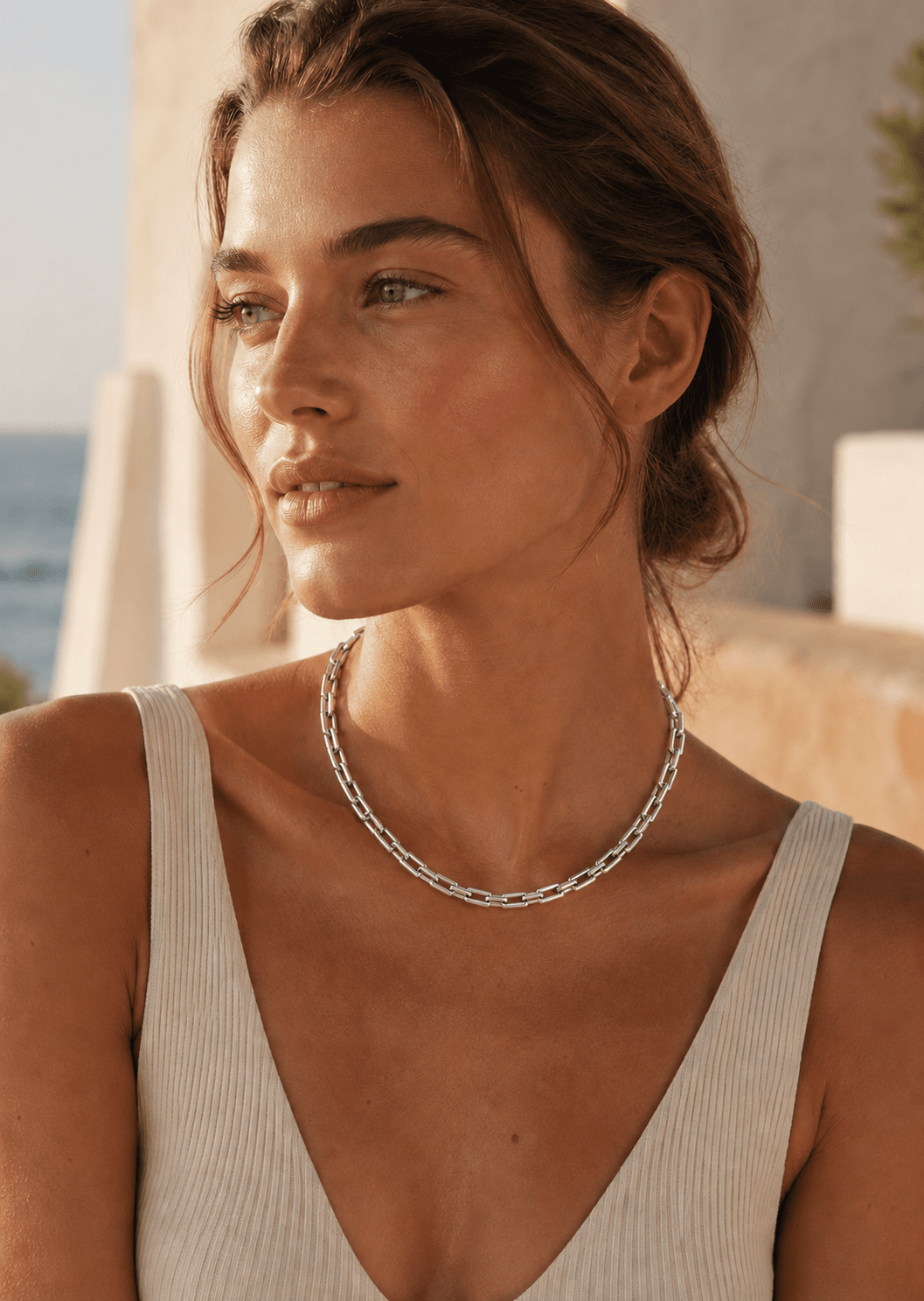 Collar Luxe Link - Chapado en plata