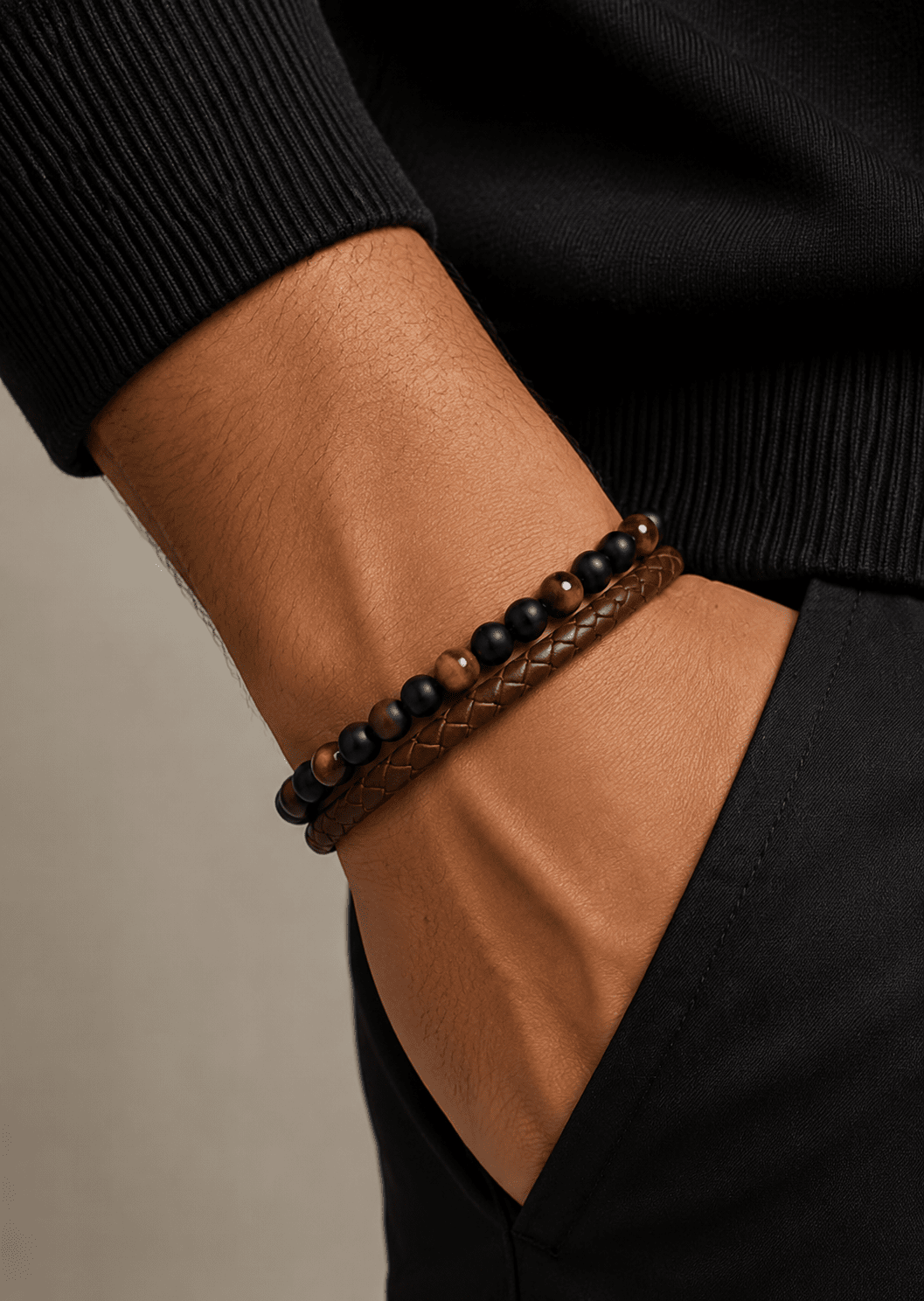 Pulsera de cuero Luxe Tangle