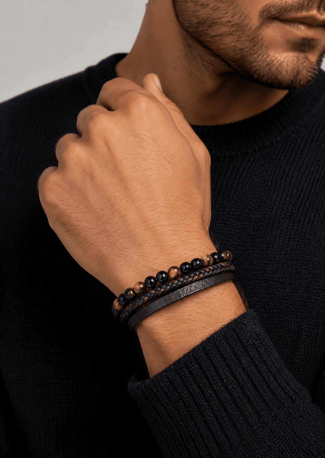 Pulsera de cuero Raven Echo
