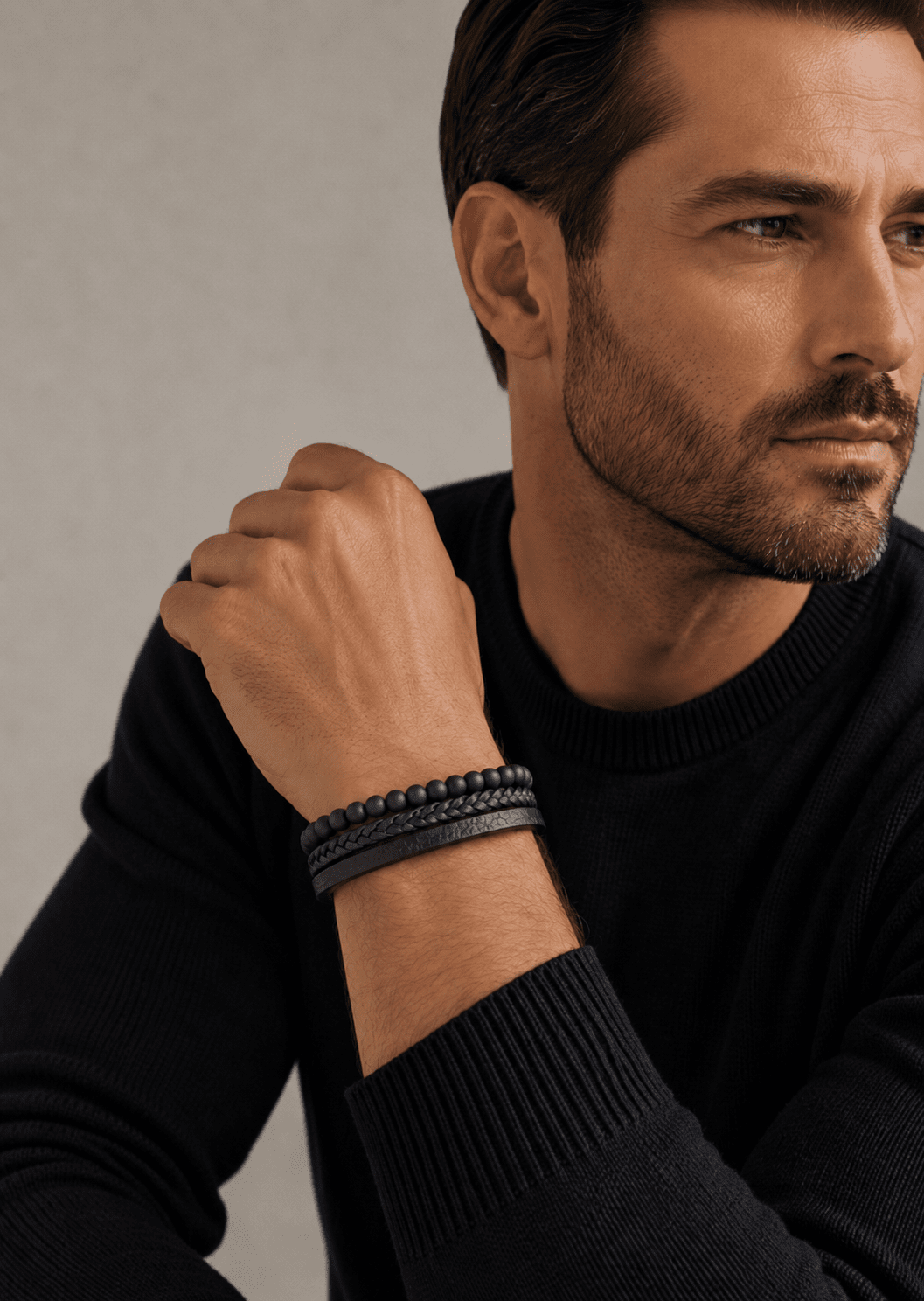 Pulsera de cuero Raven Stride