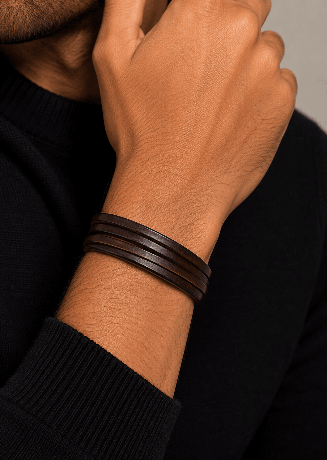Pulsera de cuero Savage Echo