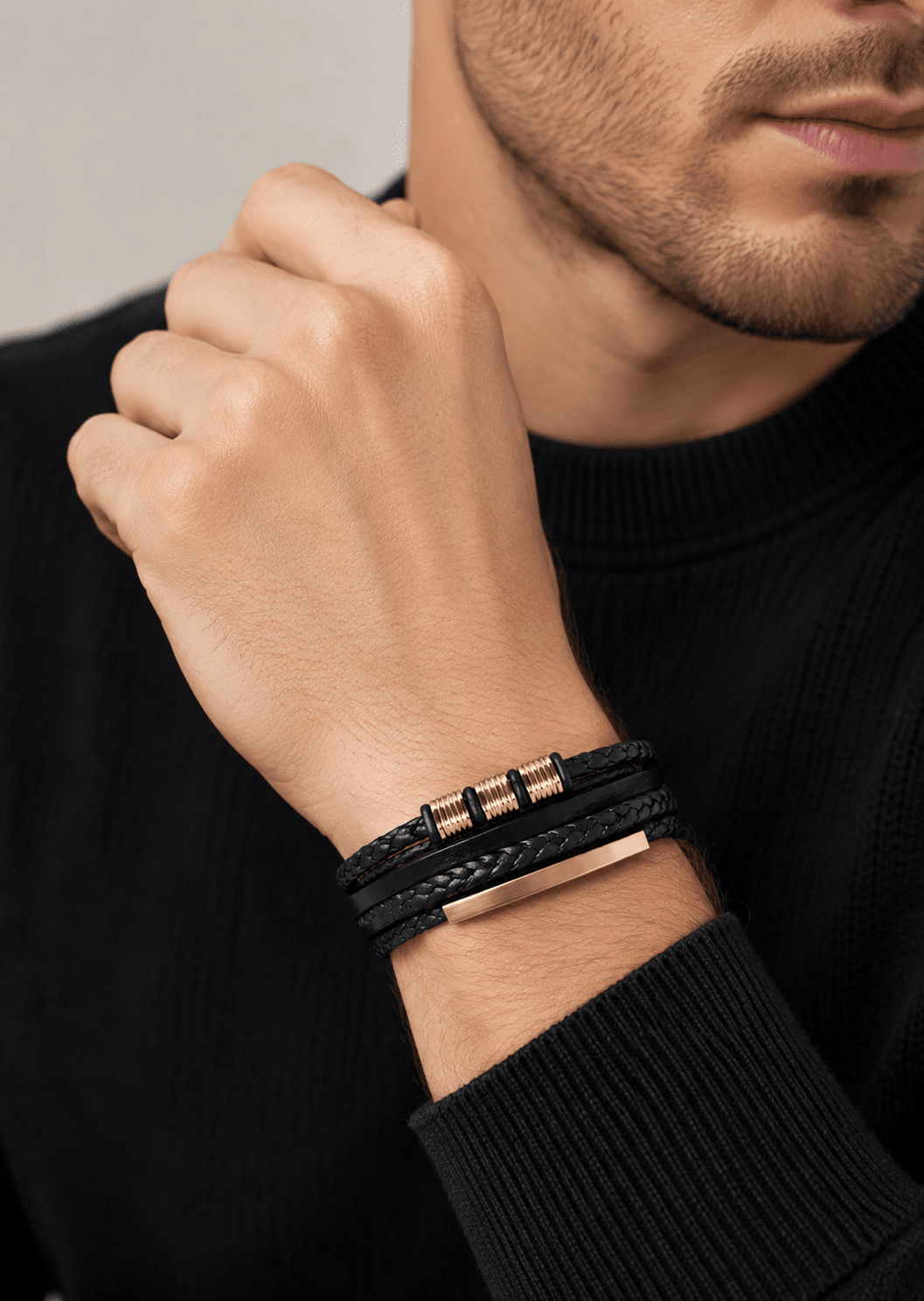 Pulsera de cuero Titan Braids