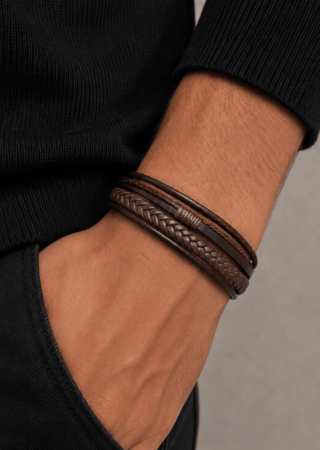 Pulsera de cuero Valor Strand