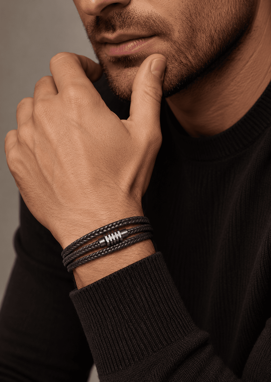 Pulsera de cuero Titan Whisper