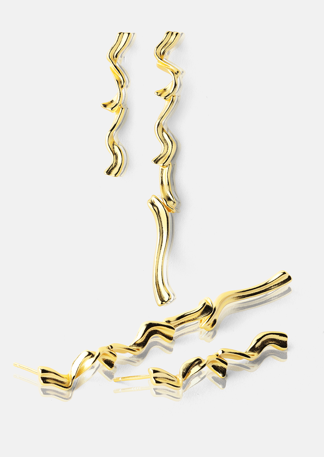 Pendiente Flow - 18k Chapado en oro