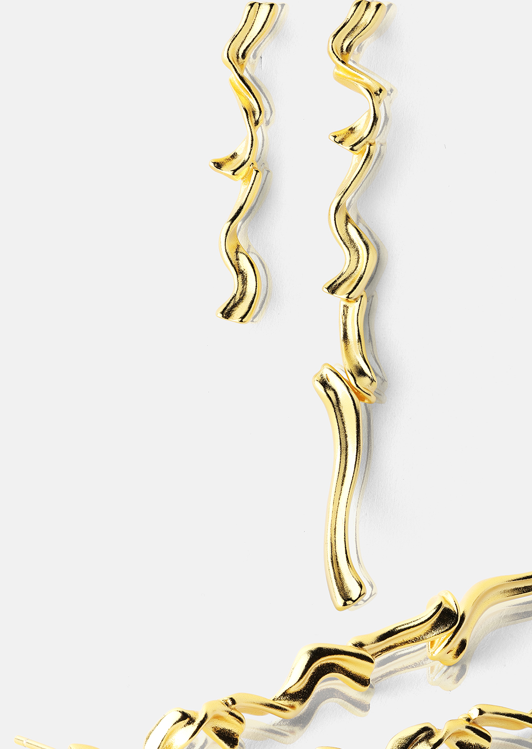 Pendiente Flow - 18k Chapado en oro