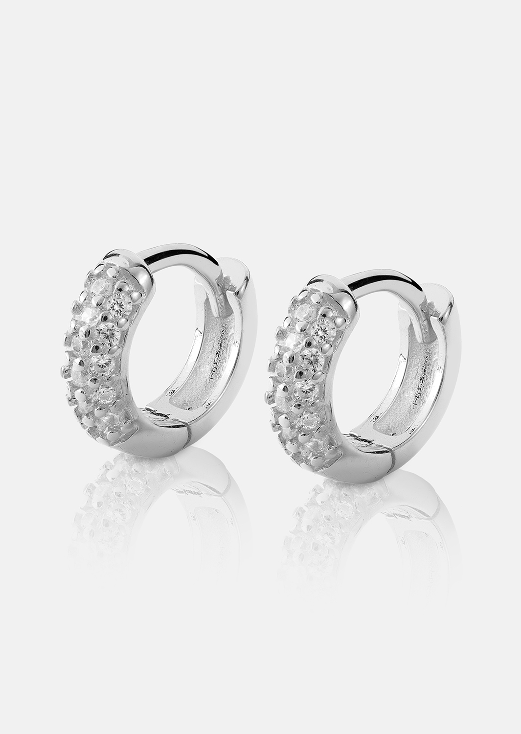 Pendiente Shimmer Hoops - Chapado en plata