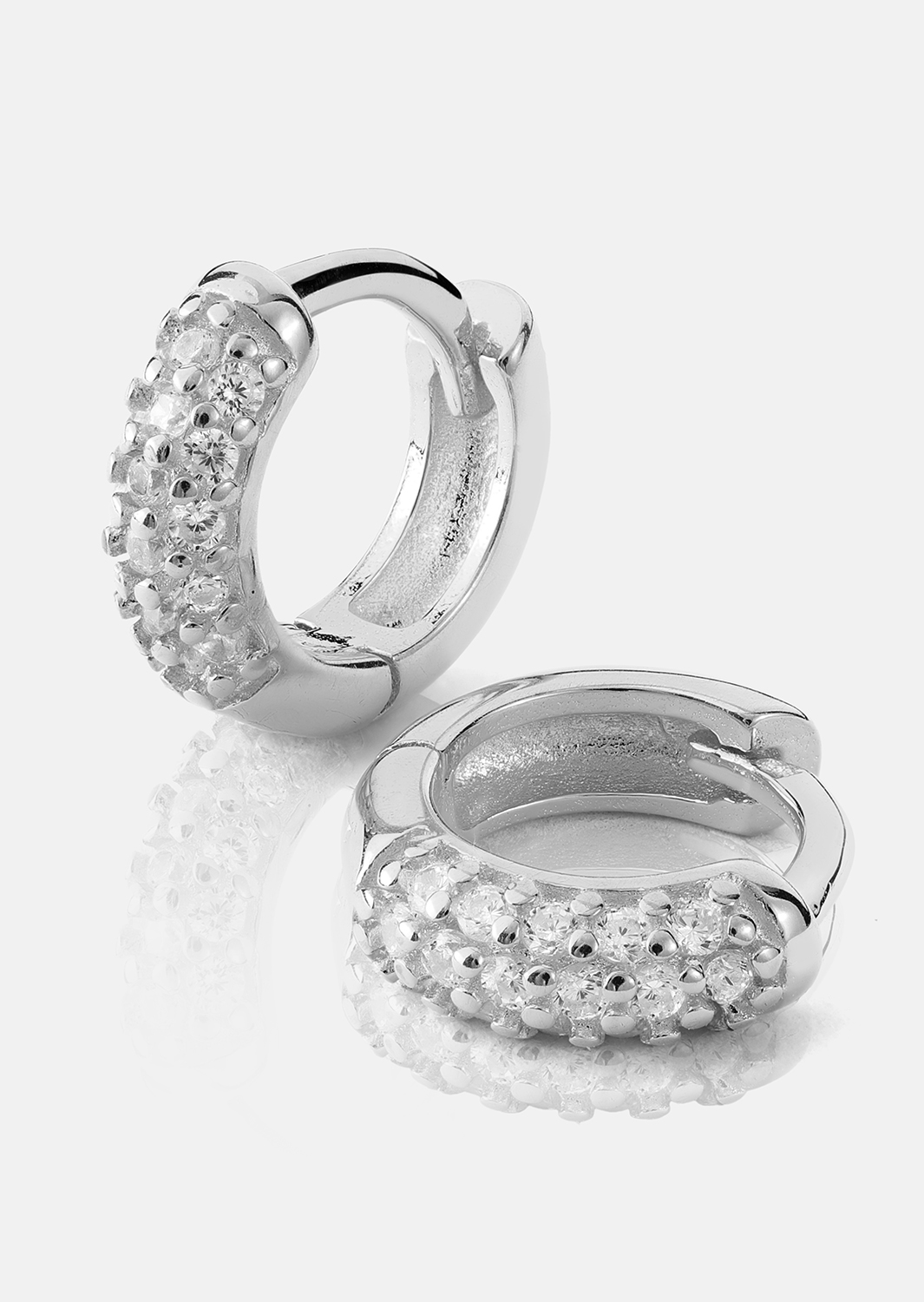 Pendiente Shimmer Hoops - Chapado en plata