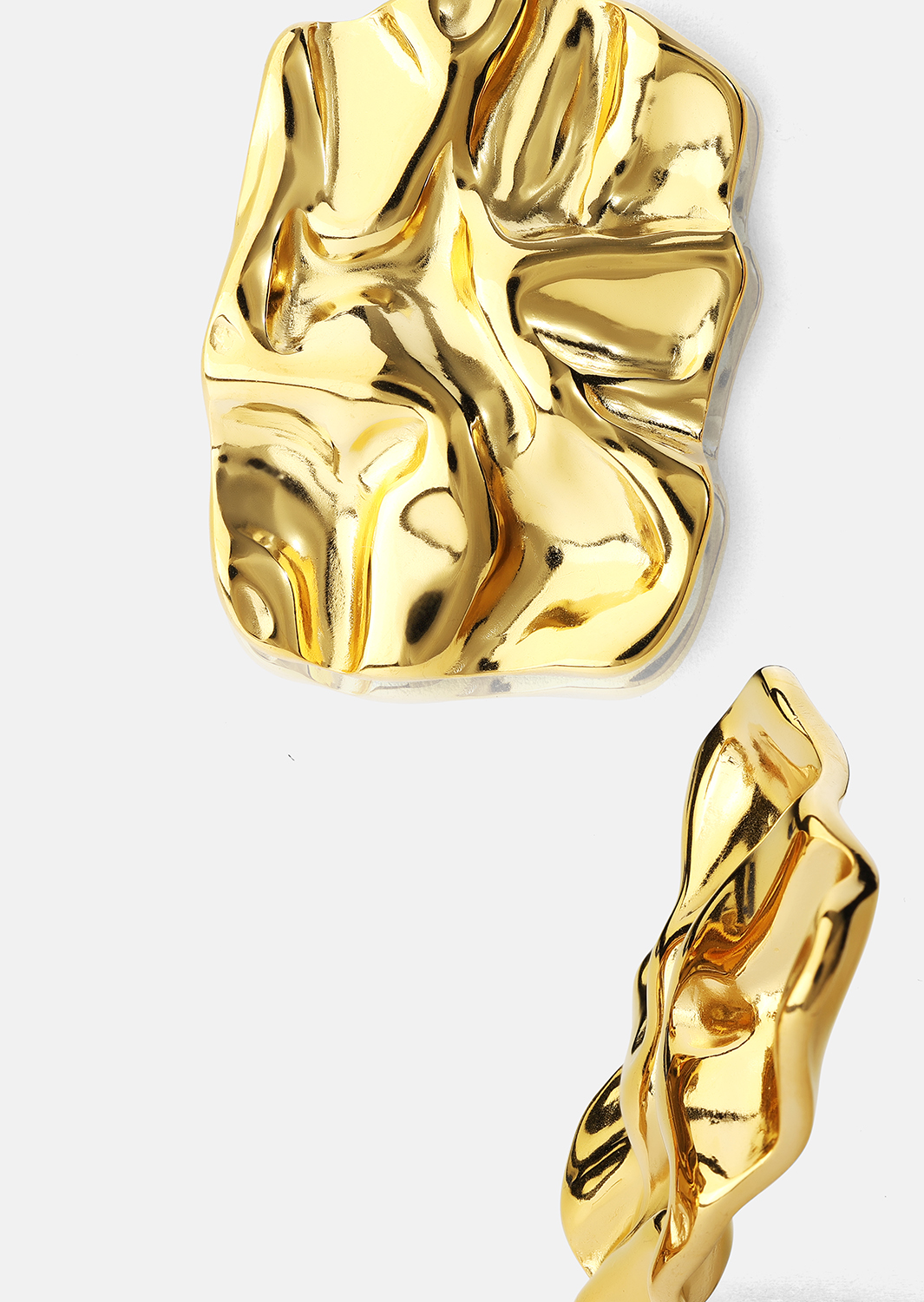 Pendientes Lava - 18k Chapado en oro