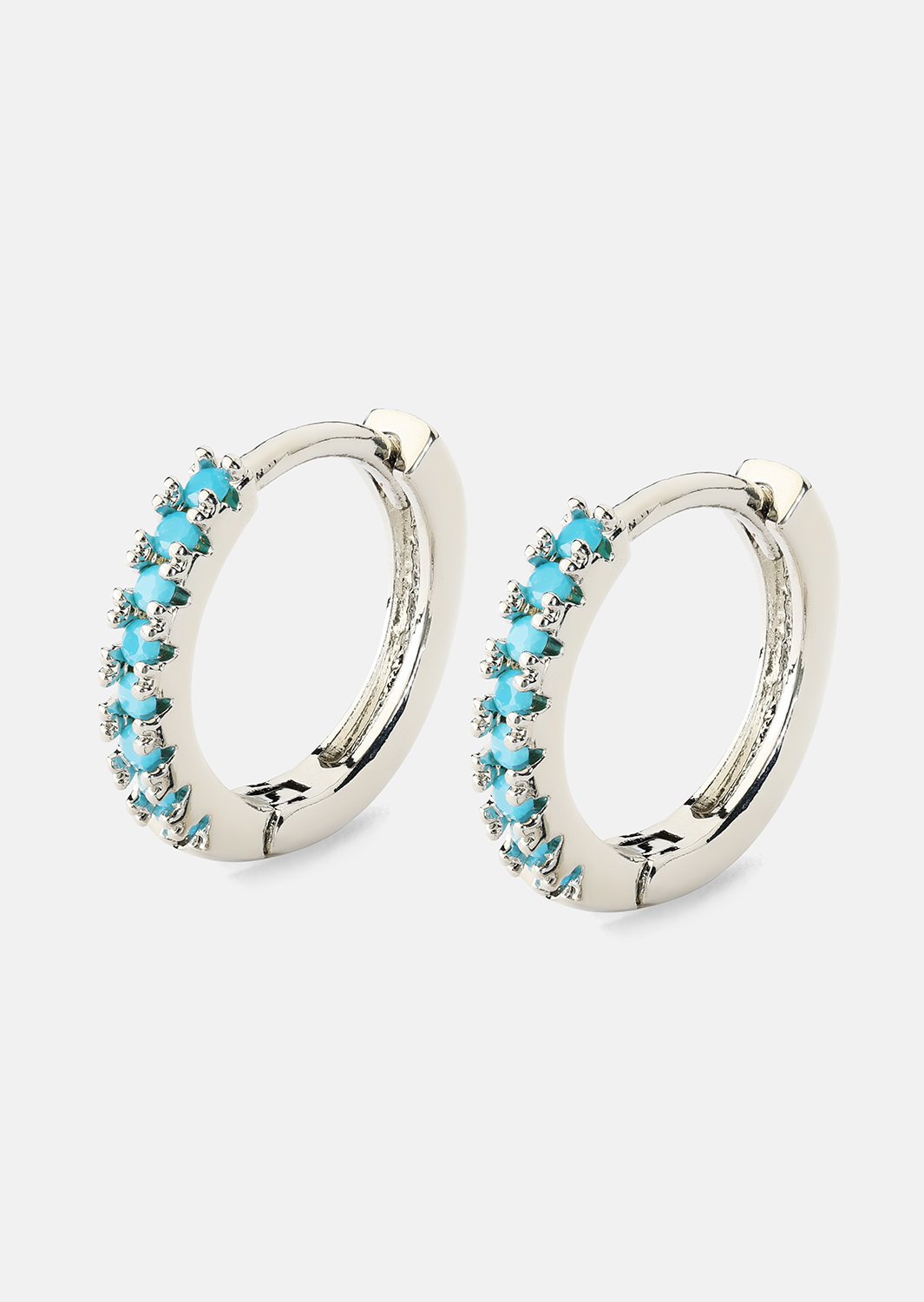 Pendiente Aitana Azul - Chapado en plata