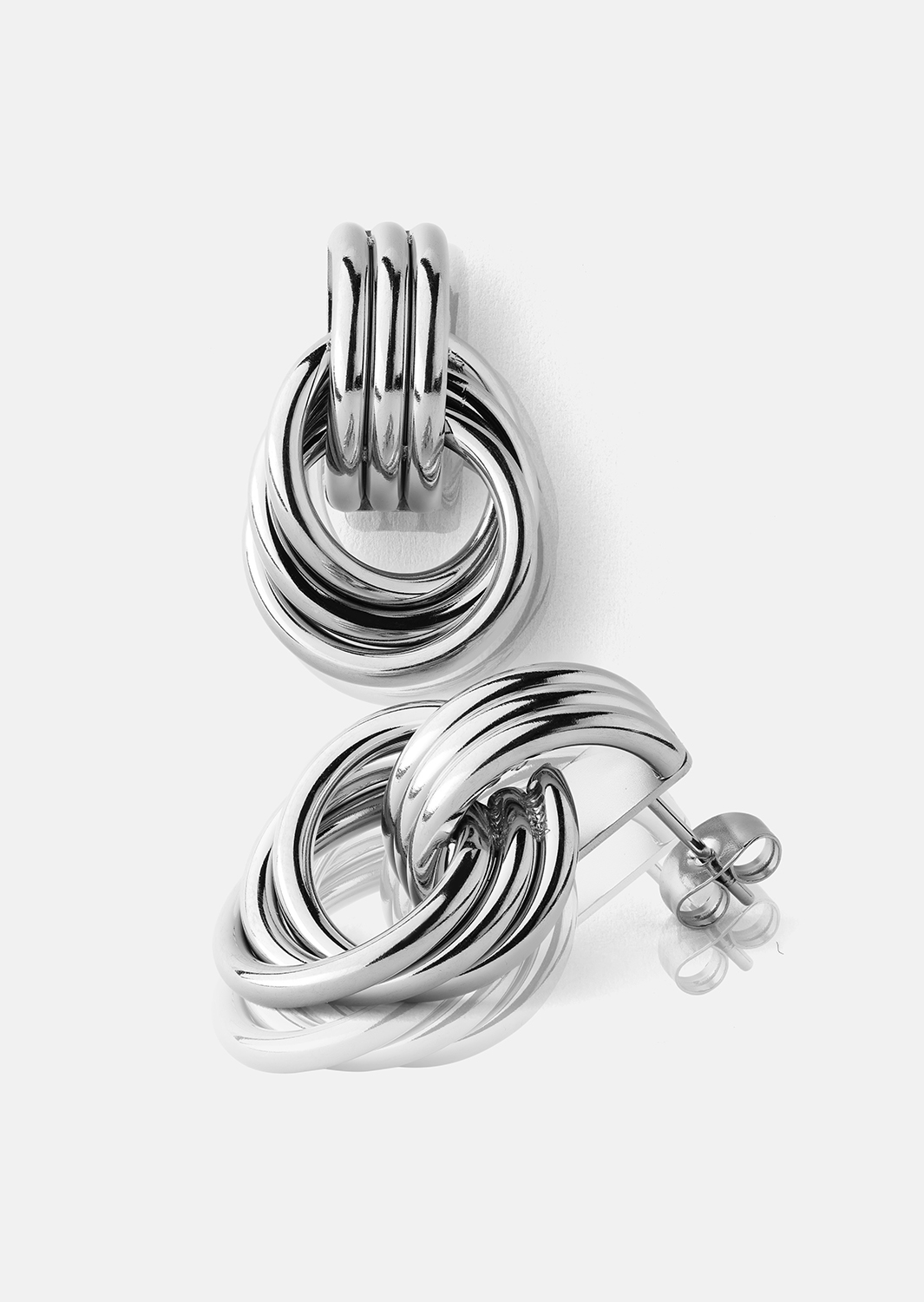Pendiente Unity Loop - Chapado en plata