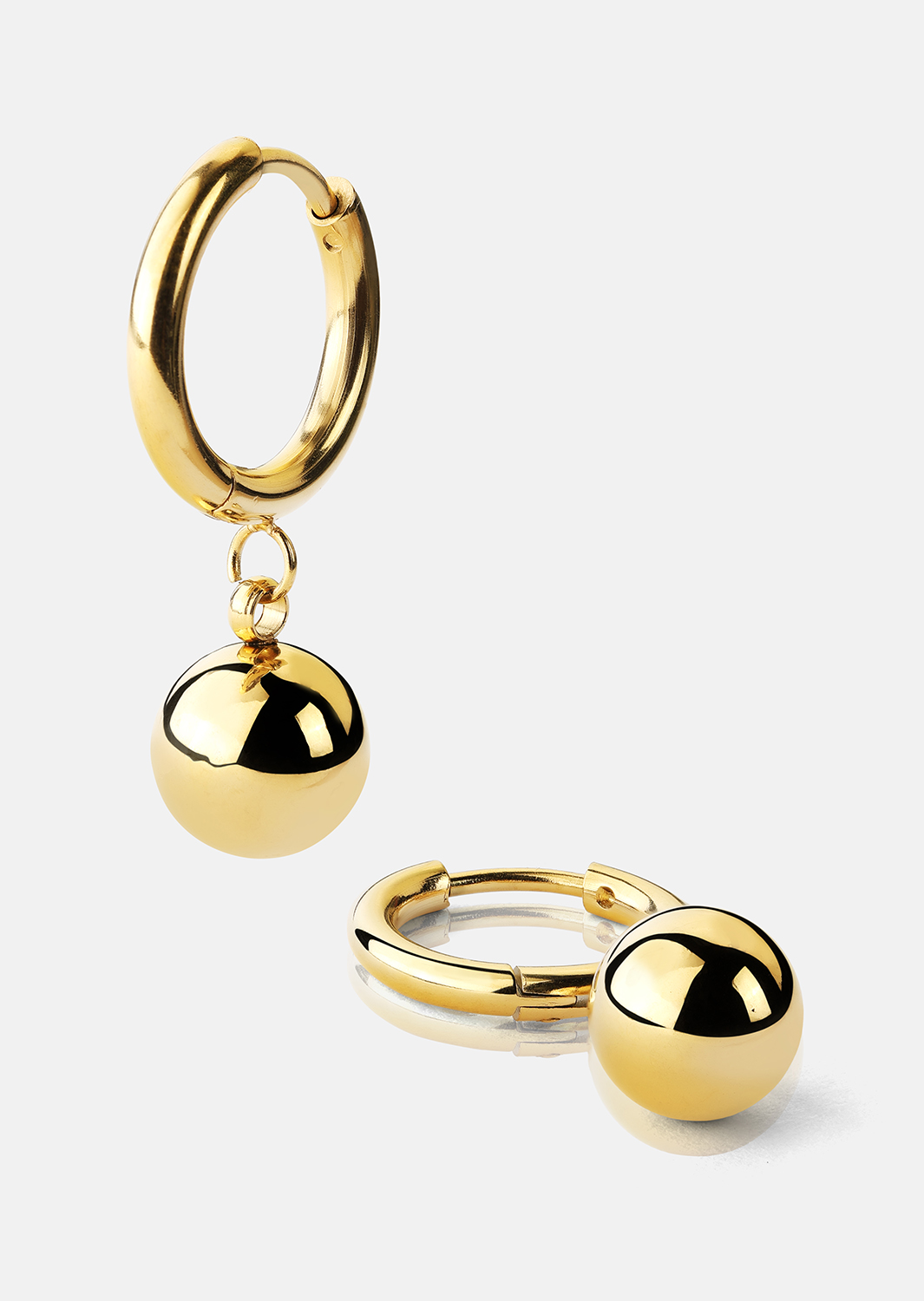 Pendiente Golden Orbit Hoops - 18k Chapado en oro