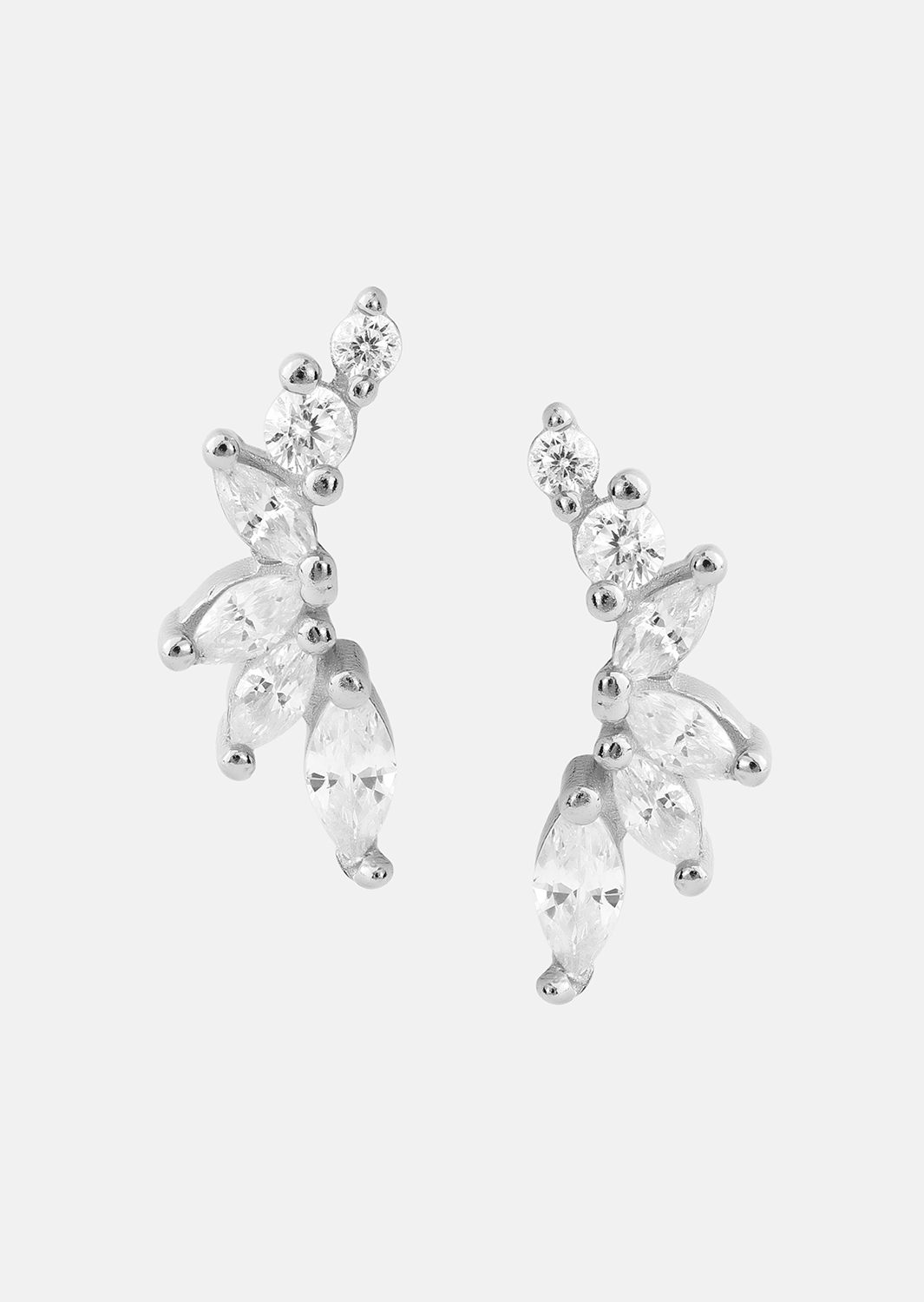 Pendientes Leaf Studs - Chapados en plata