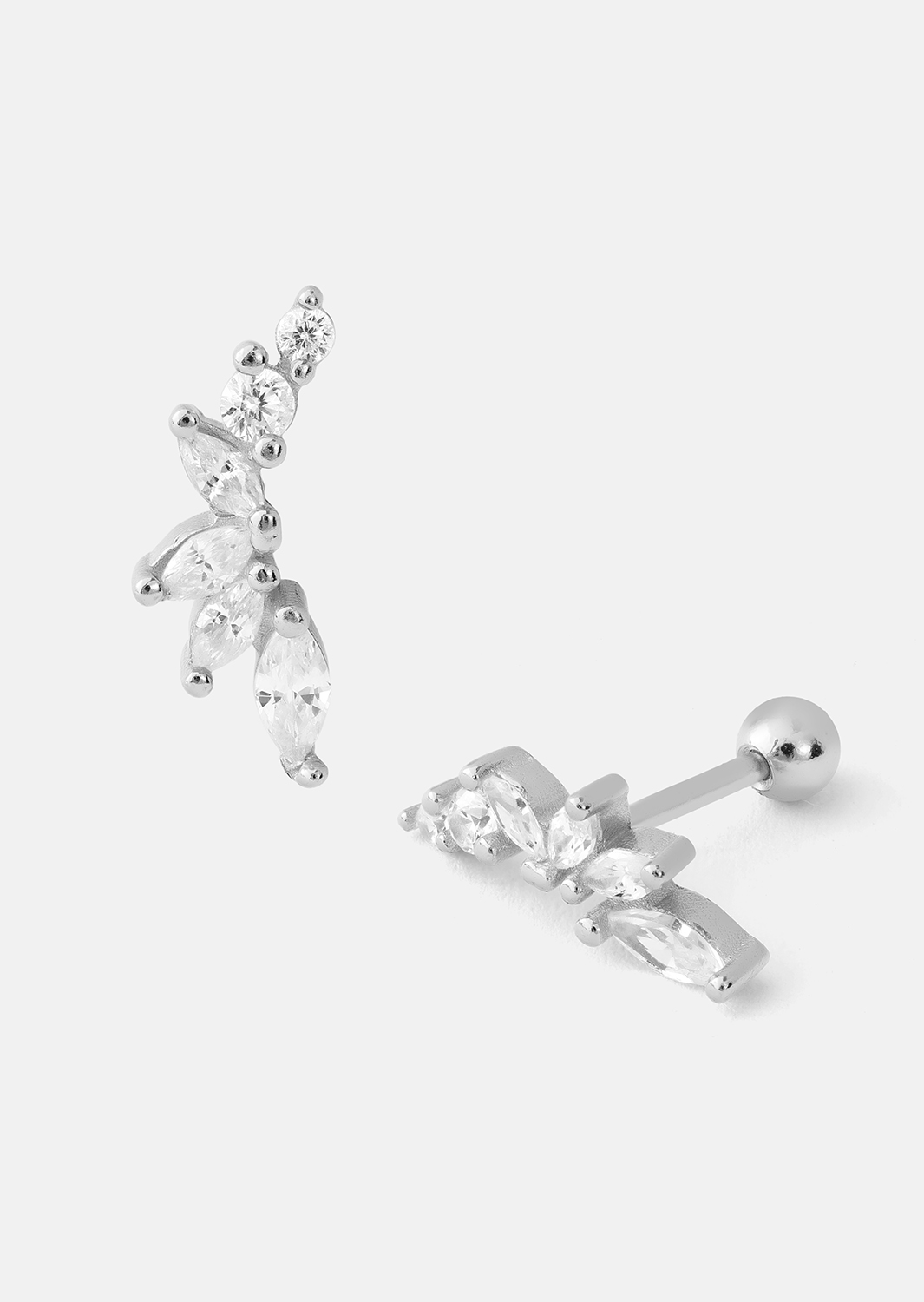 Pendientes Leaf Studs - Chapados en plata