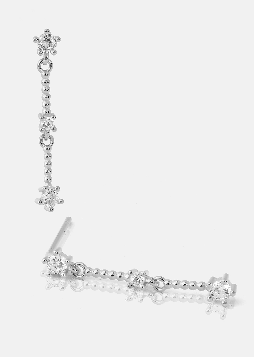 Pendientes Luna strip - Chapados en plata