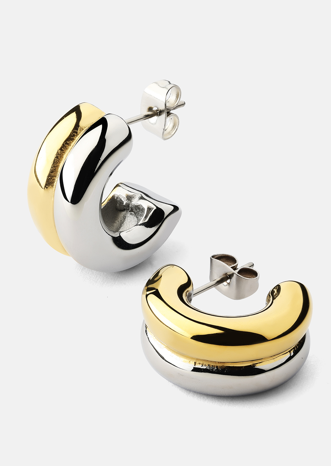 Pendiente Duo Glow - 18k Chapado en oro