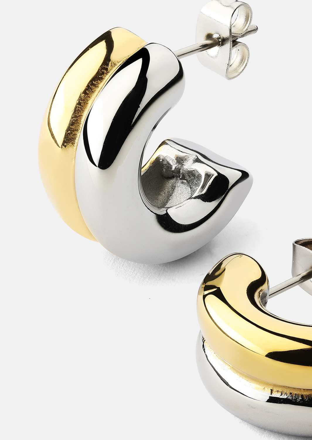 Pendiente Duo Glow - 18k Chapado en oro