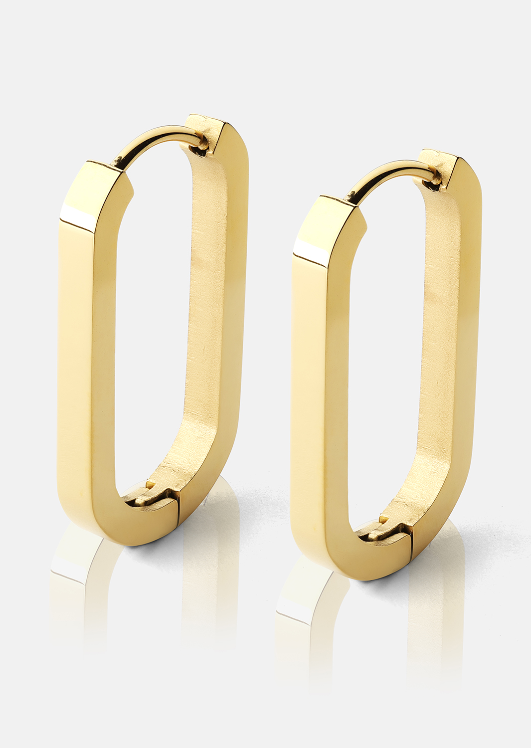 Pendiente Edge Hoops - 18k Chapado en oro