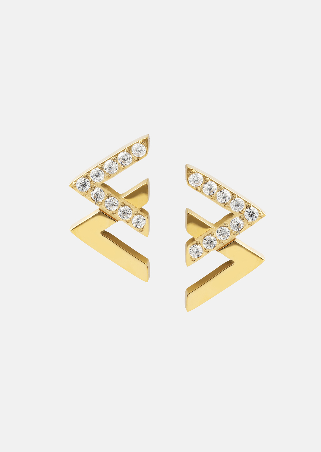 Vivid V Pendiente - 18k Chapado en oro
