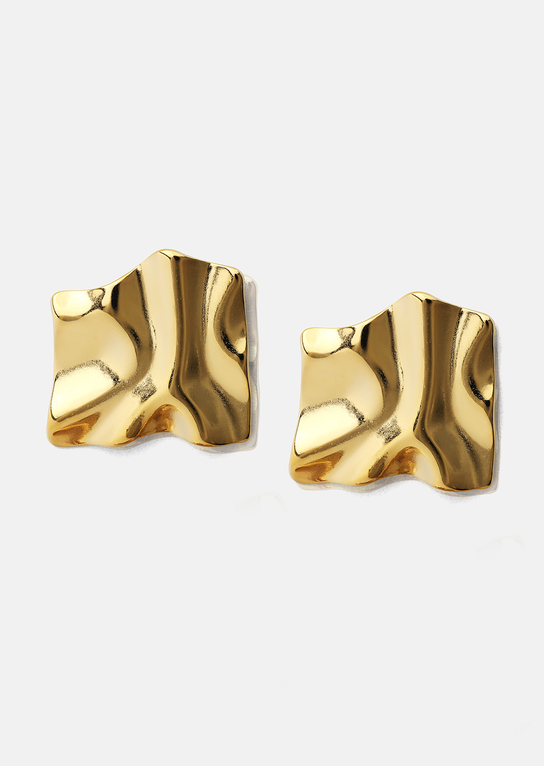 Pendiente Golden Ripple Studs - 18k Chapado en oro