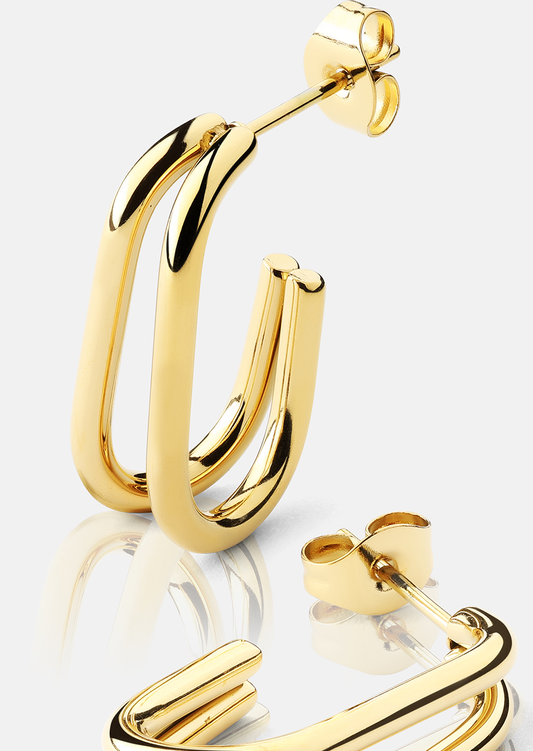 Pendientes Loop Duo – 18k Chapados en oro