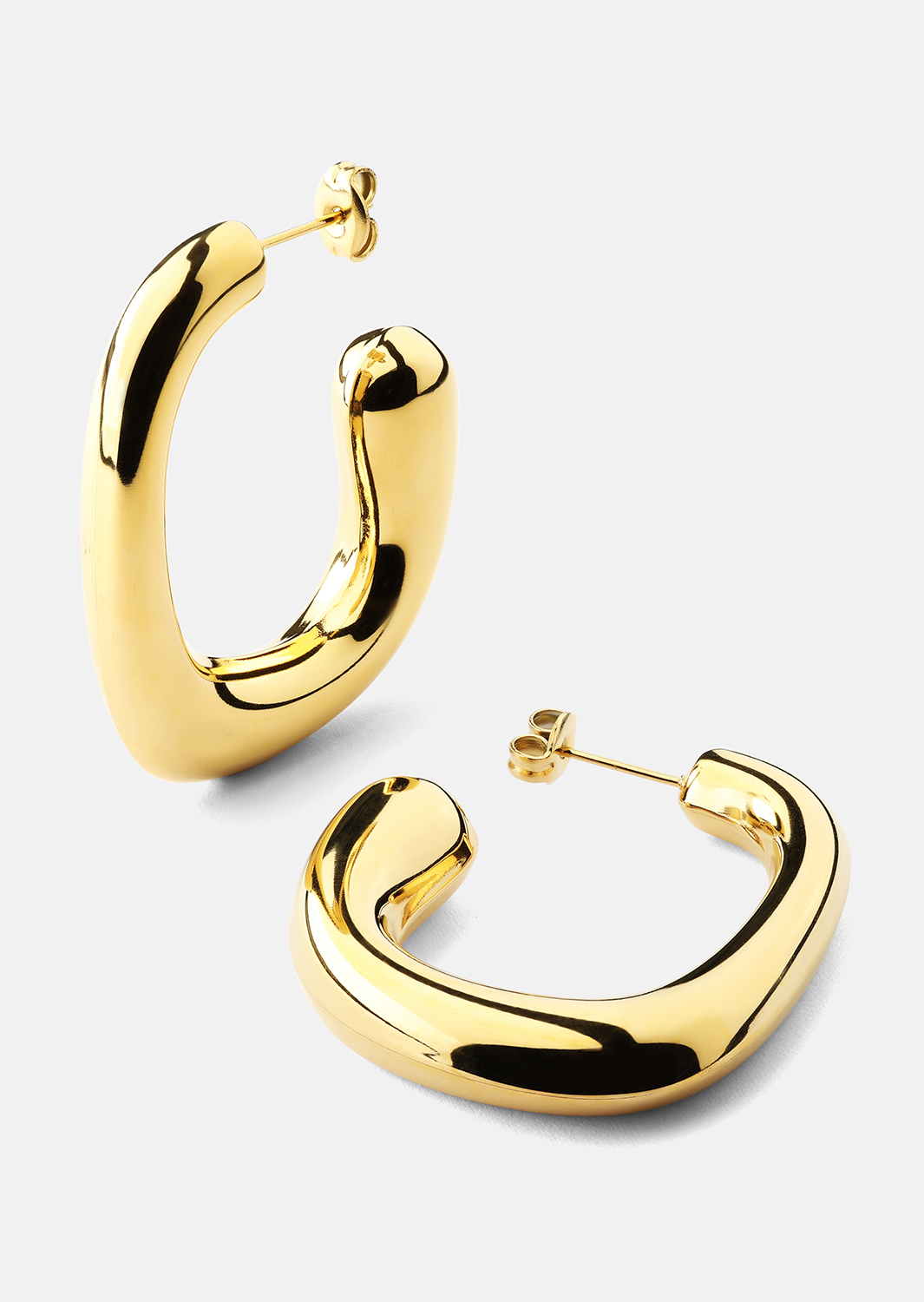 Pendiente Elegant Curve - 18k Chapado en oro
