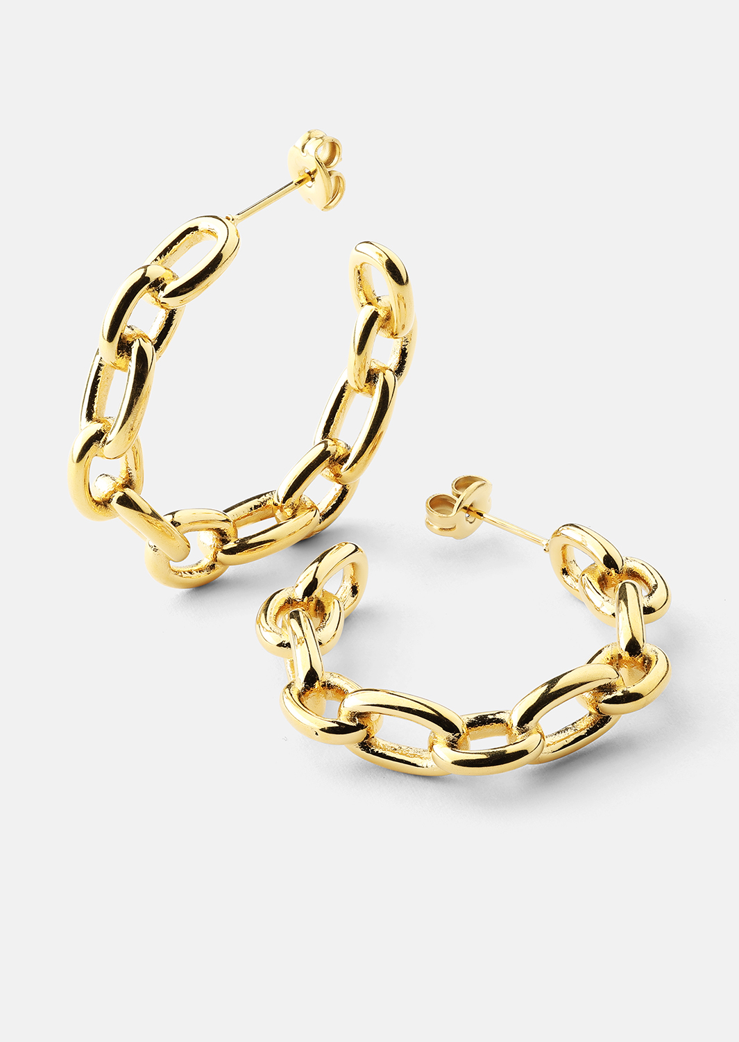 Pendientes Chain Bold - 18k Chapado en oro