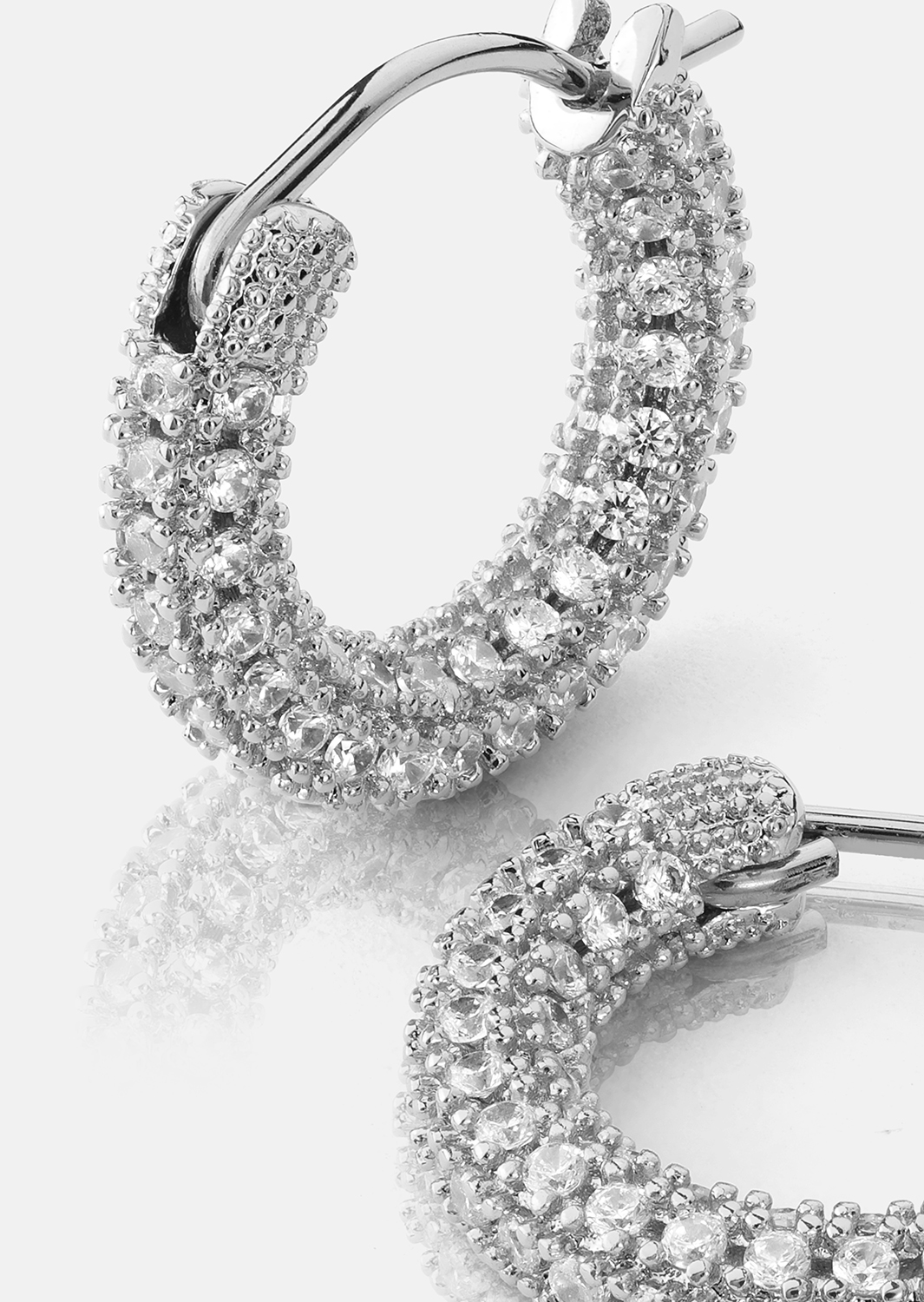 Elegans Pendiente - Chapado en plata
