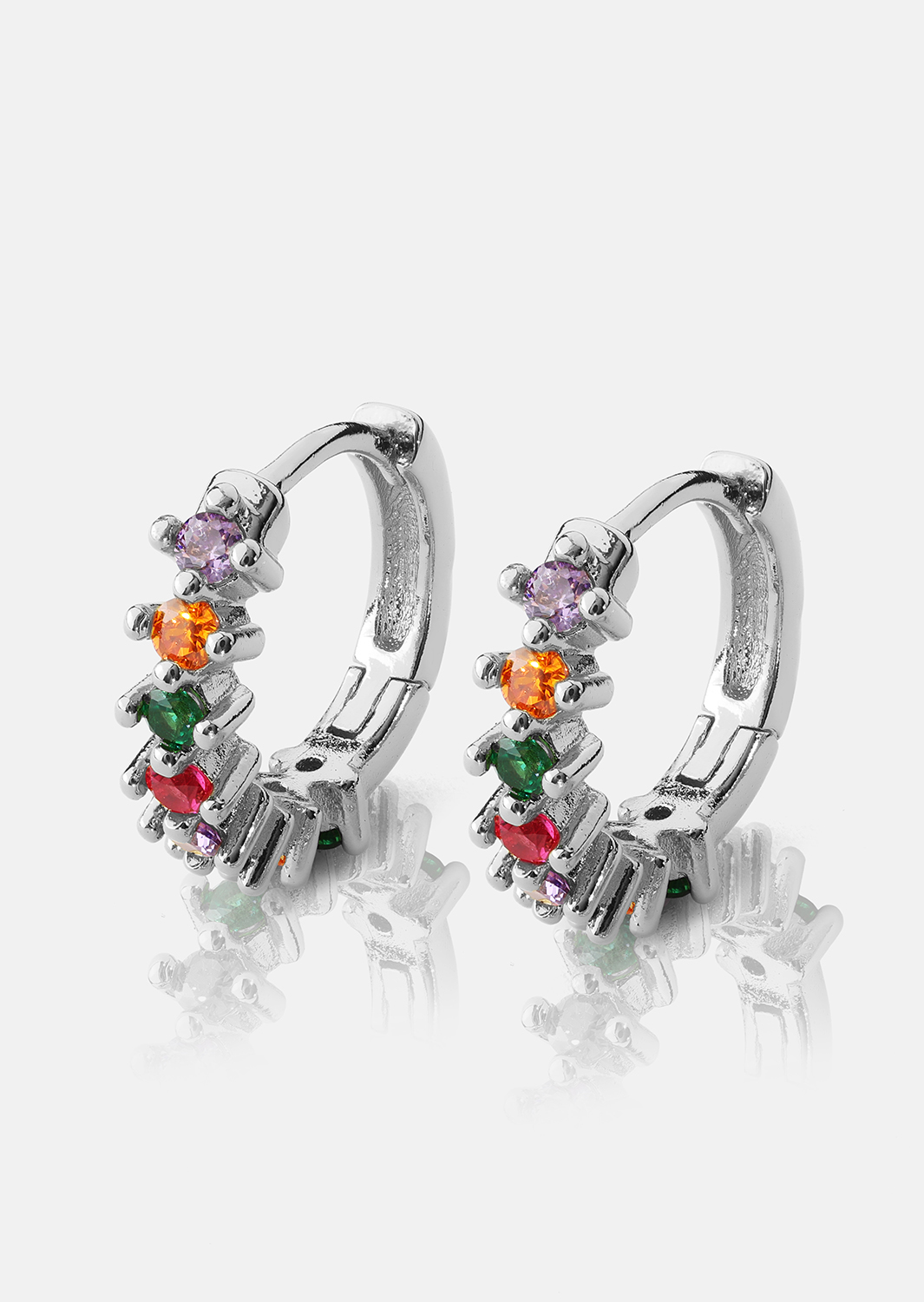Pendiente Multicolor Shine - Chapado en plata