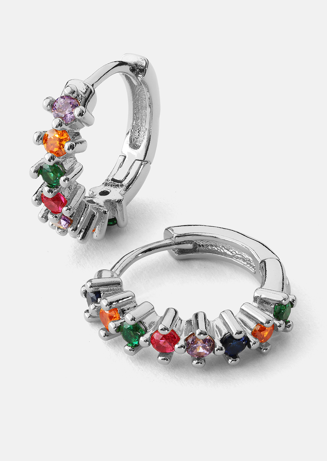 Pendiente Multicolor Shine - Chapado en plata
