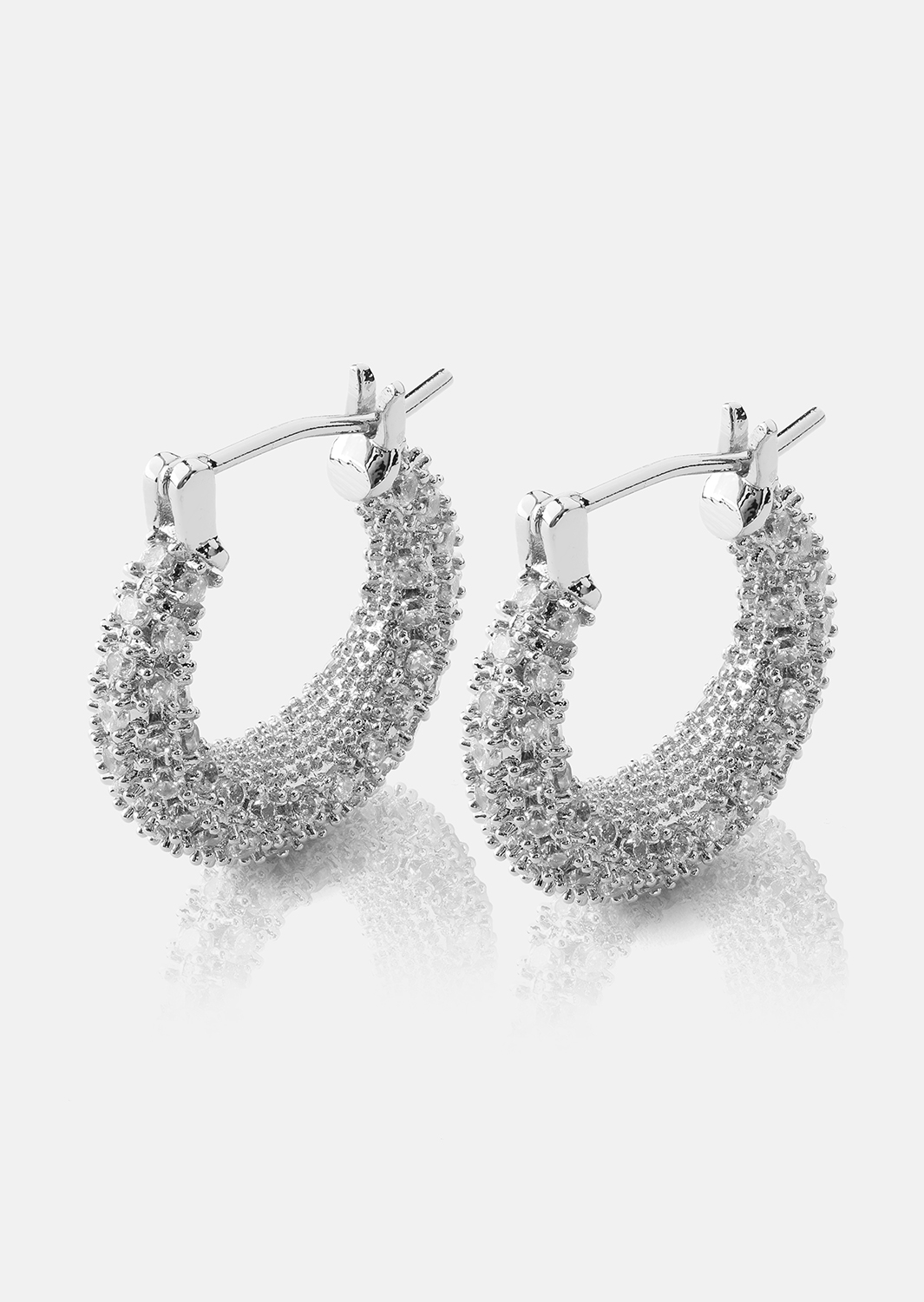 Pendiente Crystal Circle - Chapado en plata