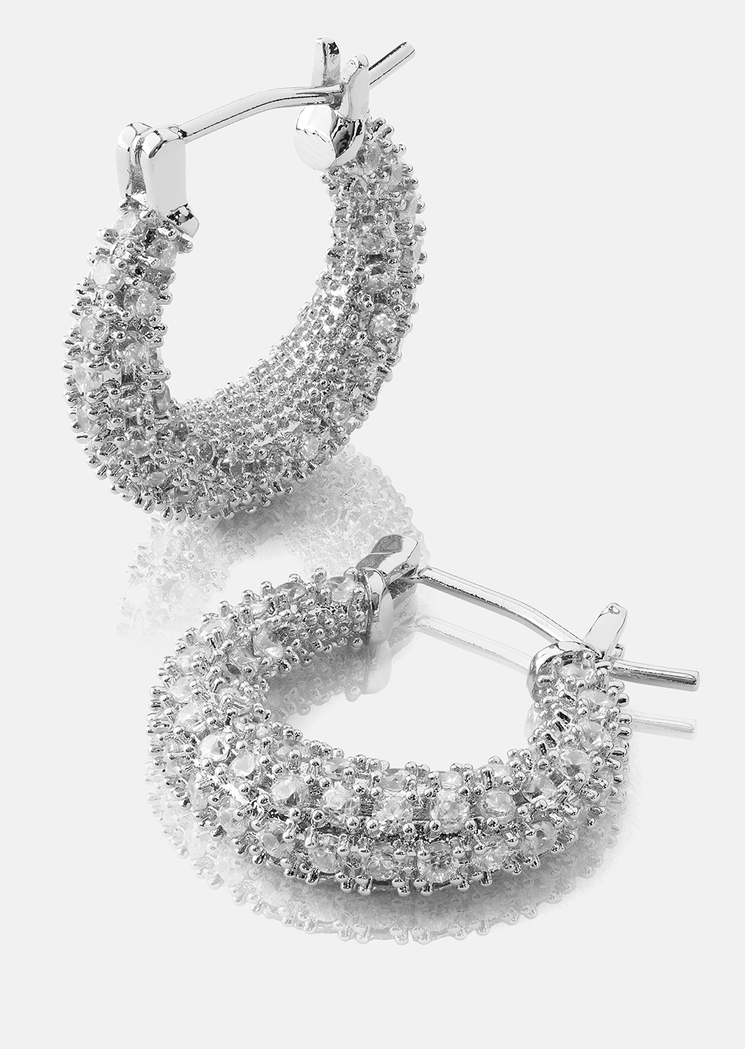 Pendiente Crystal Circle - Chapado en plata