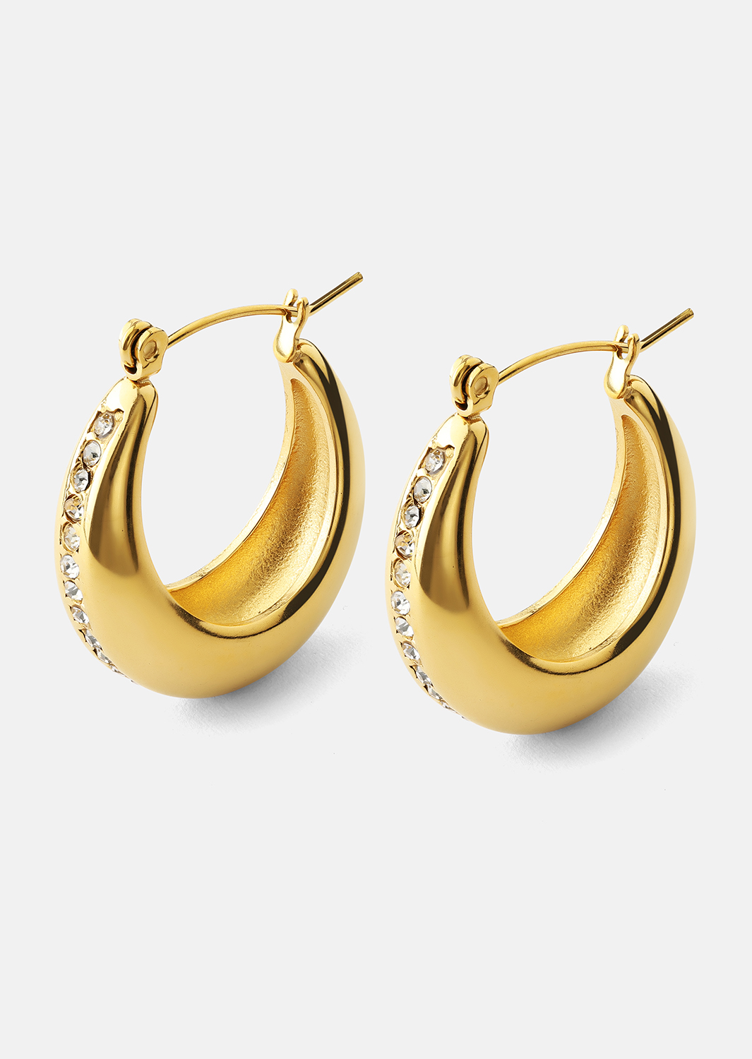 Pendientes Shine Hoops - 18k Chapados en oro