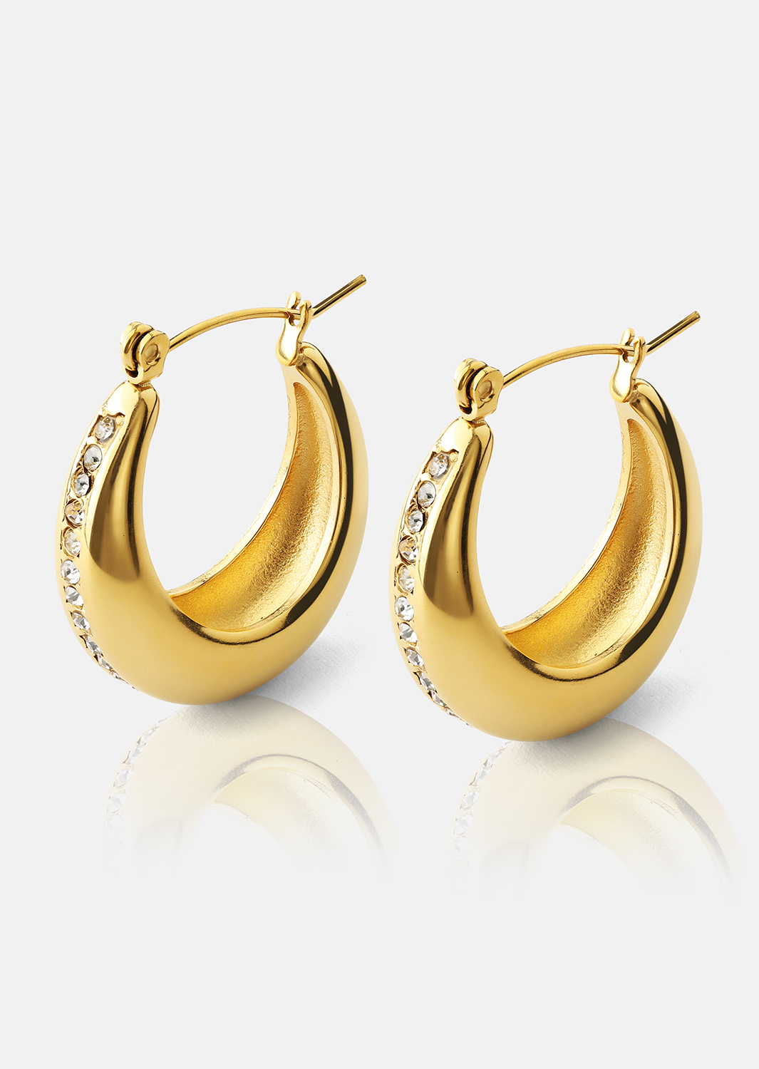 Pendientes Shine Hoops - 18k Chapados en oro